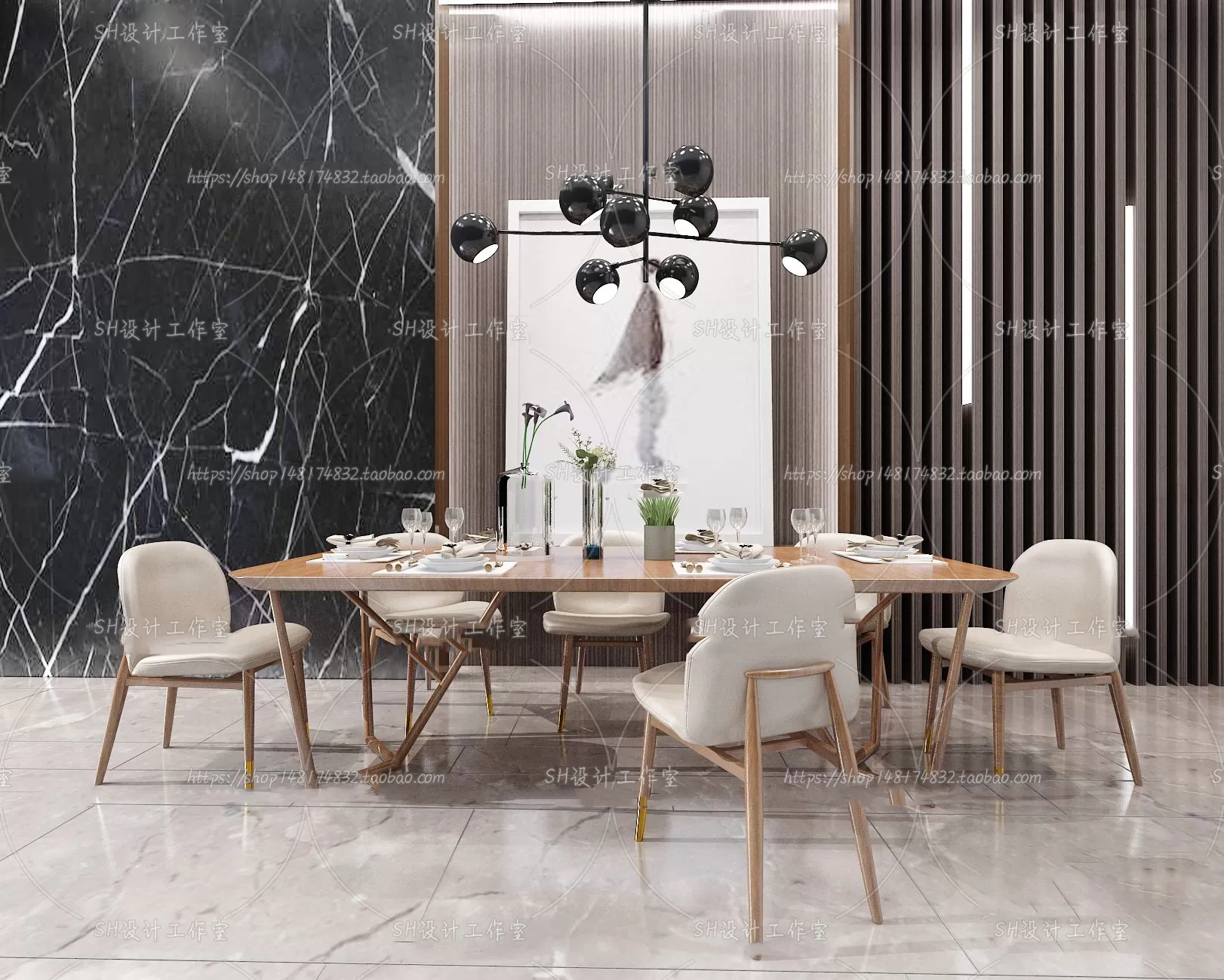 Table And Chairs – 3D Models – 0721