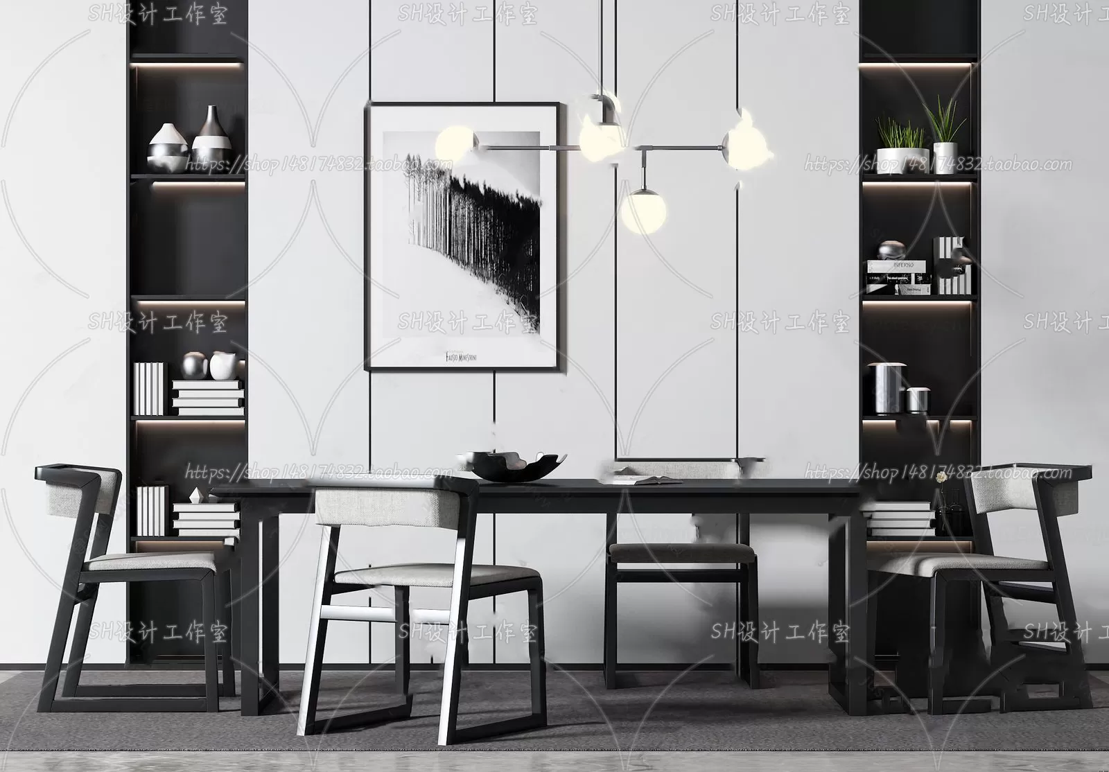 Table And Chairs – 3D Models – 0725