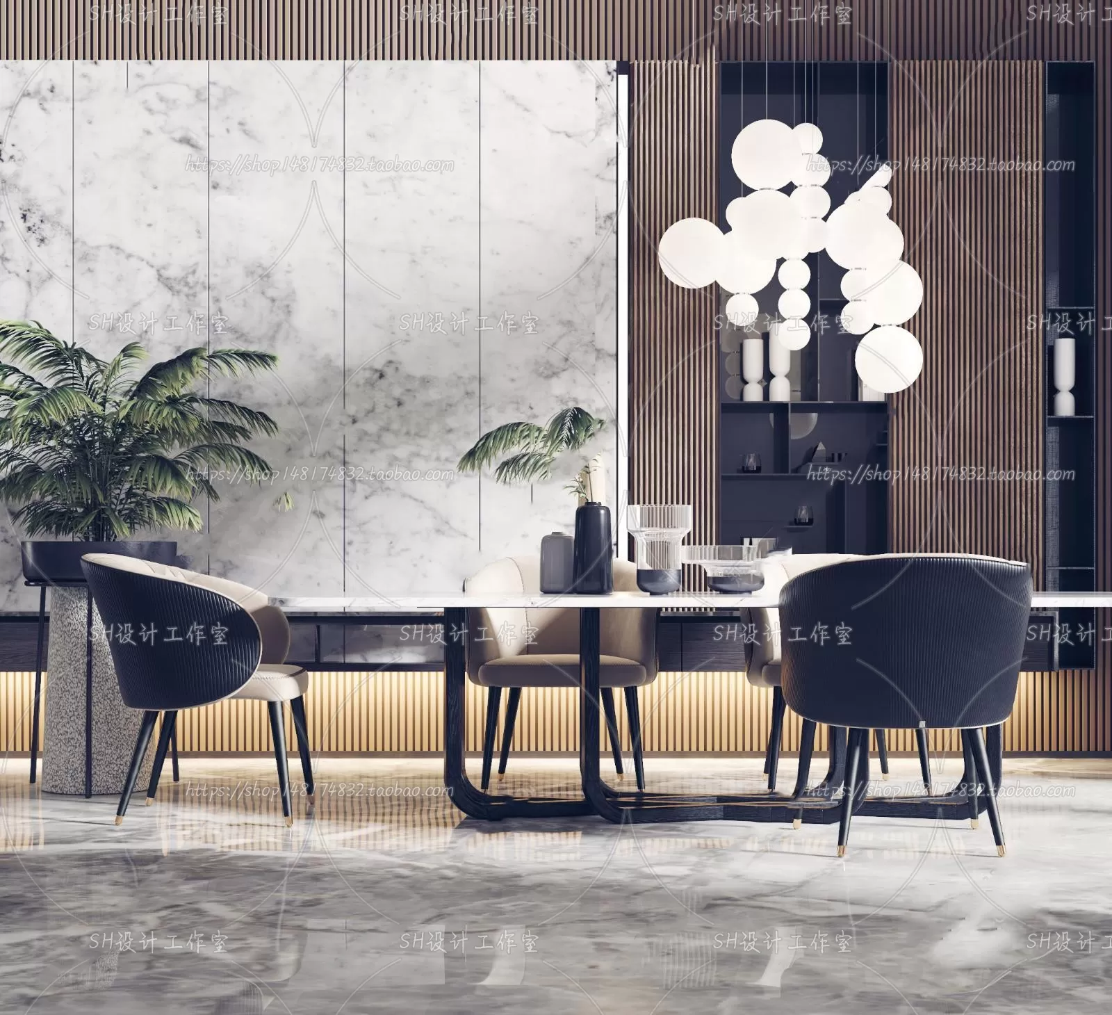 Table And Chairs – 3D Models – 0727