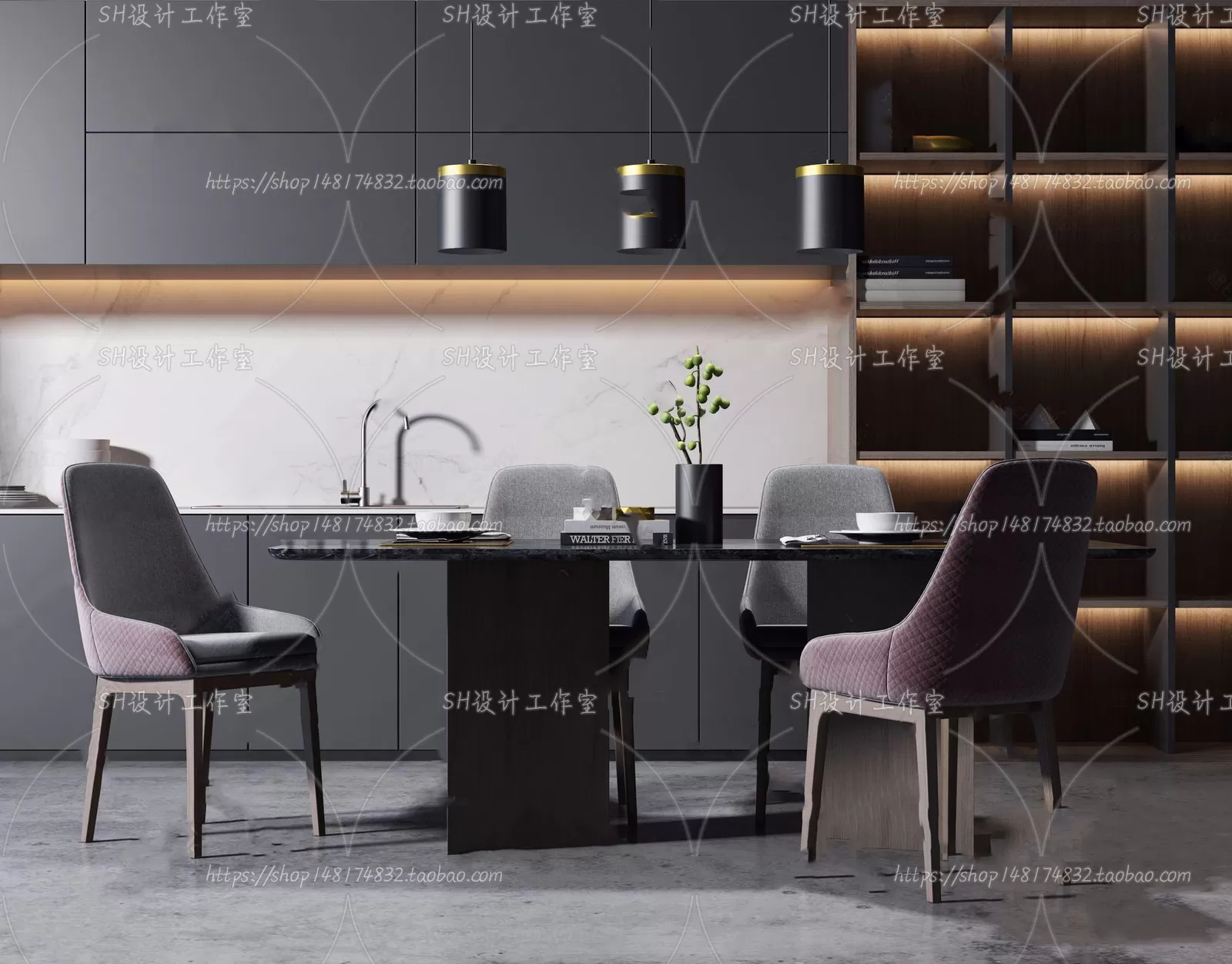 Table And Chairs – 3D Models – 0735