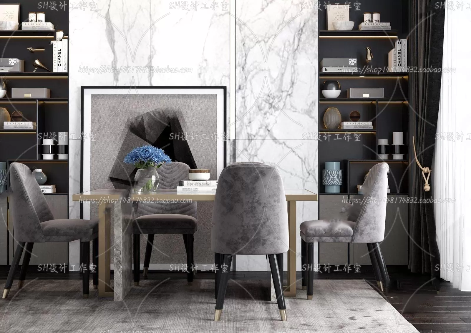 Table And Chairs – 3D Models – 0736