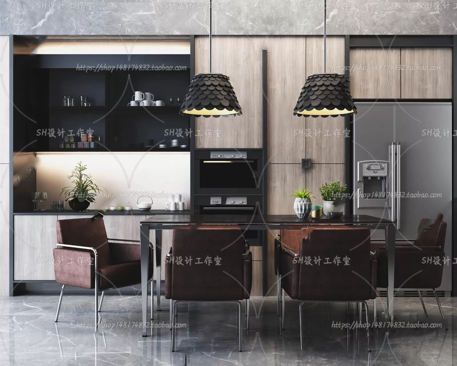 Table And Chairs – 3D Models – 0738