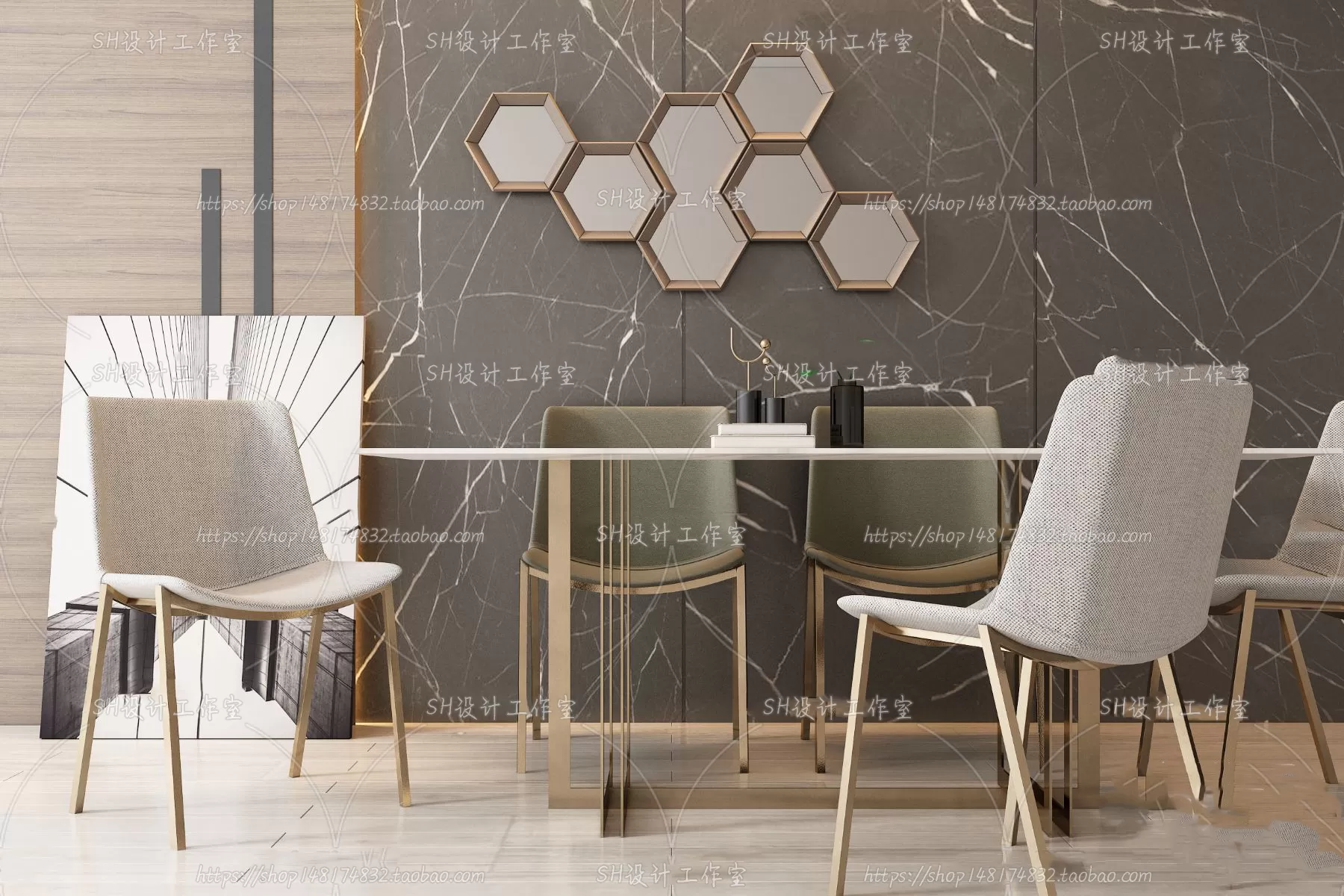 Table And Chairs – 3D Models – 0739