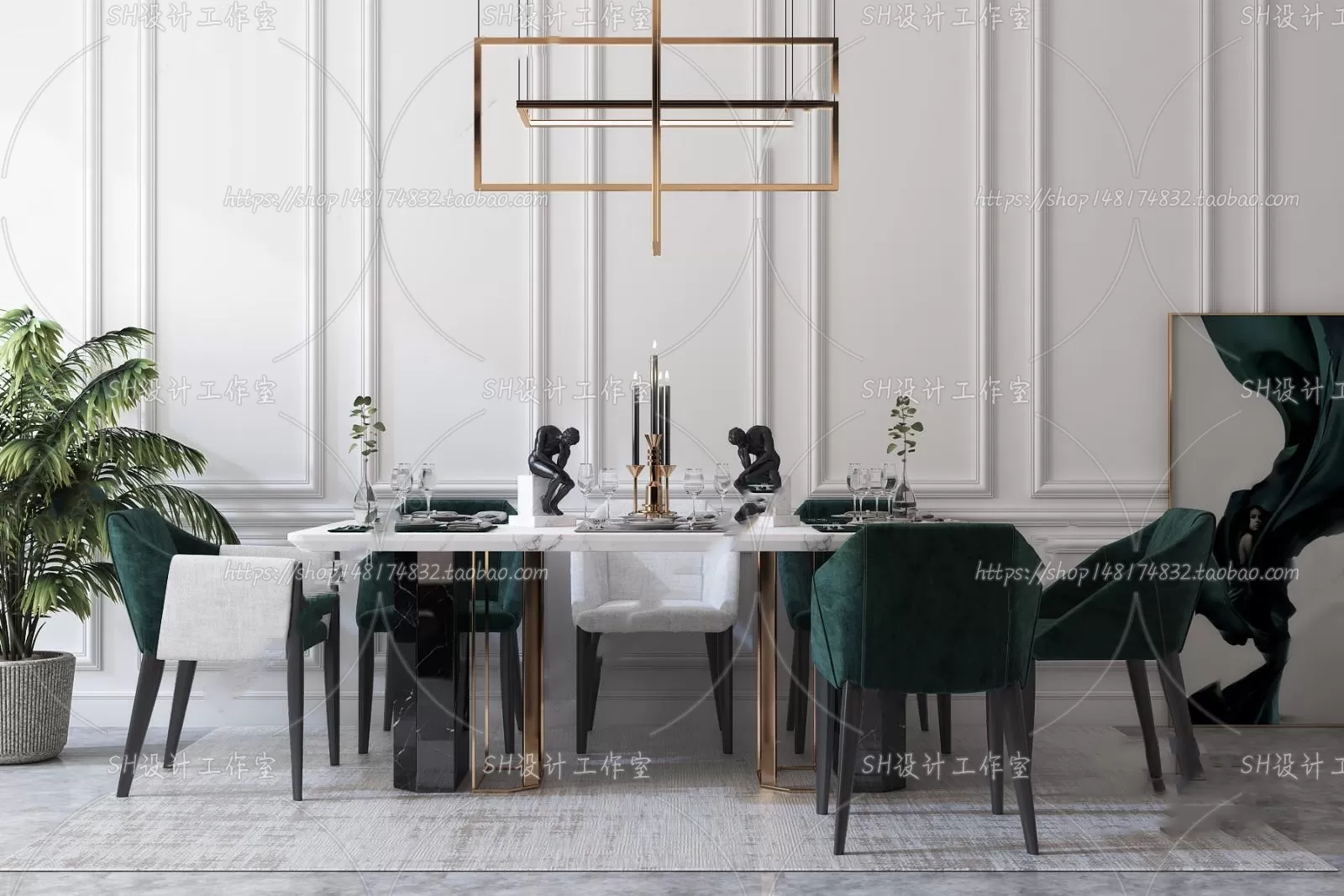 Table And Chairs – 3D Models – 0741