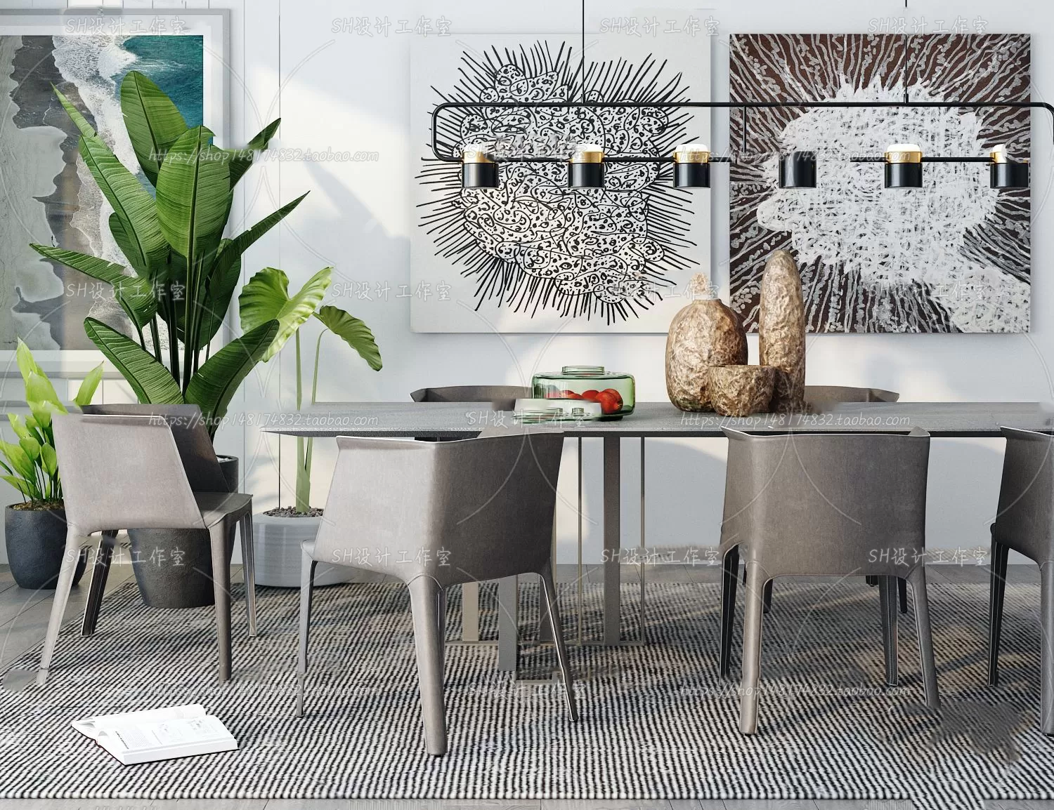 Table And Chairs – 3D Models – 0742