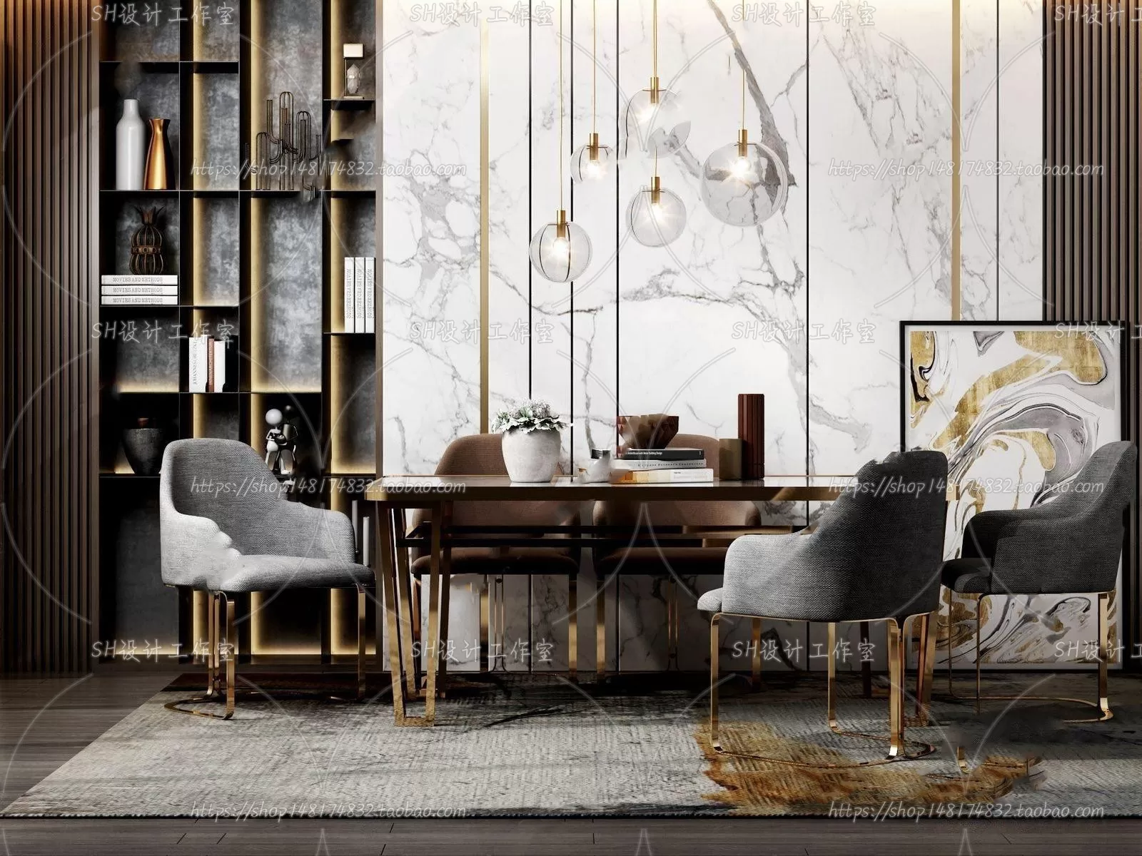 Table And Chairs – 3D Models – 0744