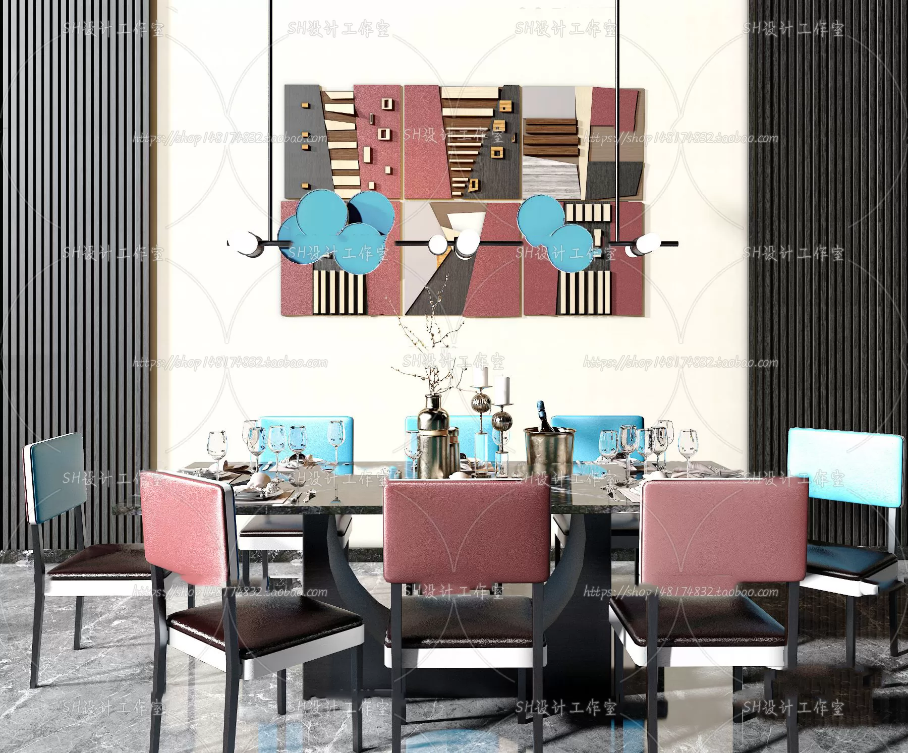 Table And Chairs – 3D Models – 0749