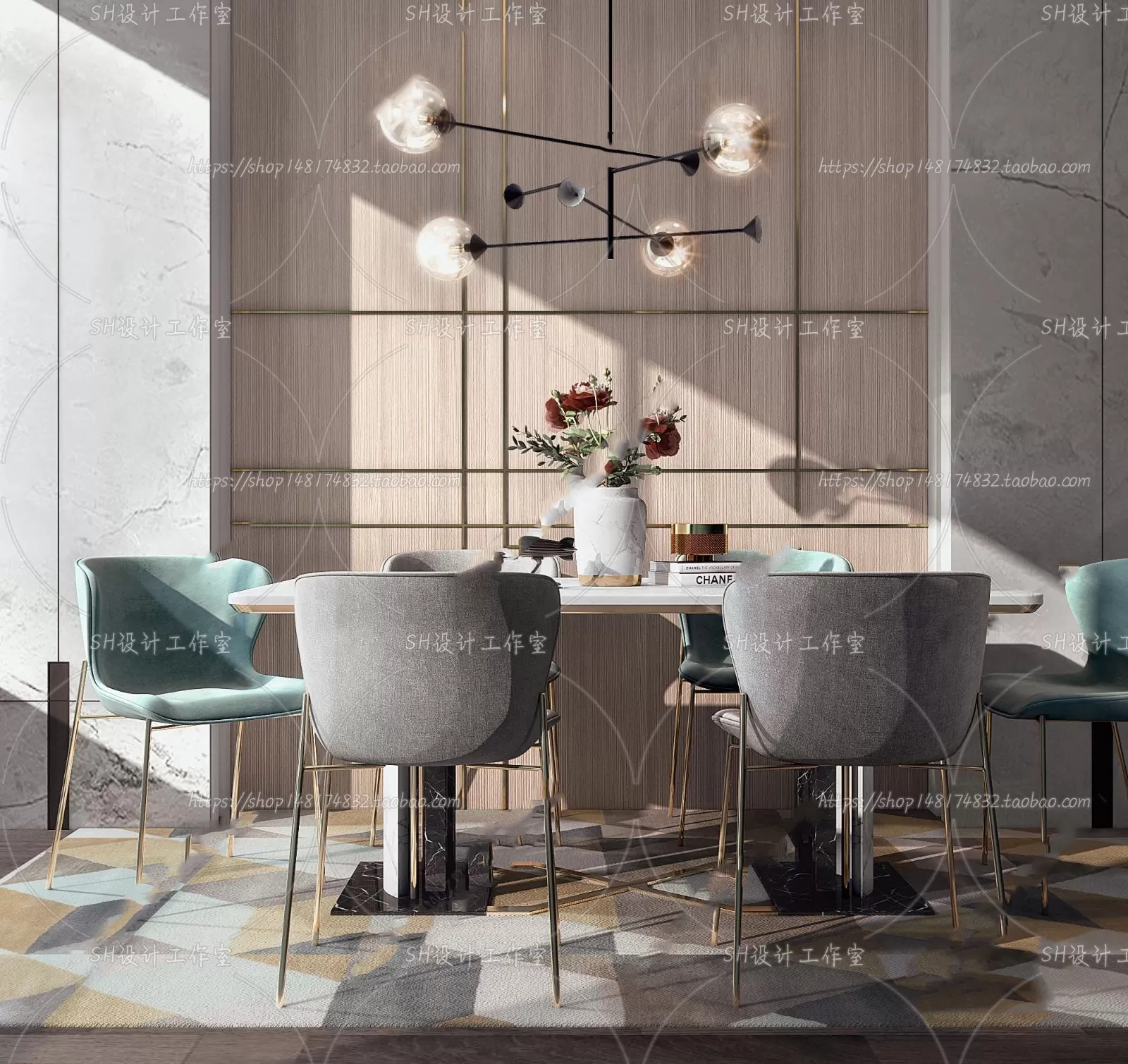 Table And Chairs – 3D Models – 0754