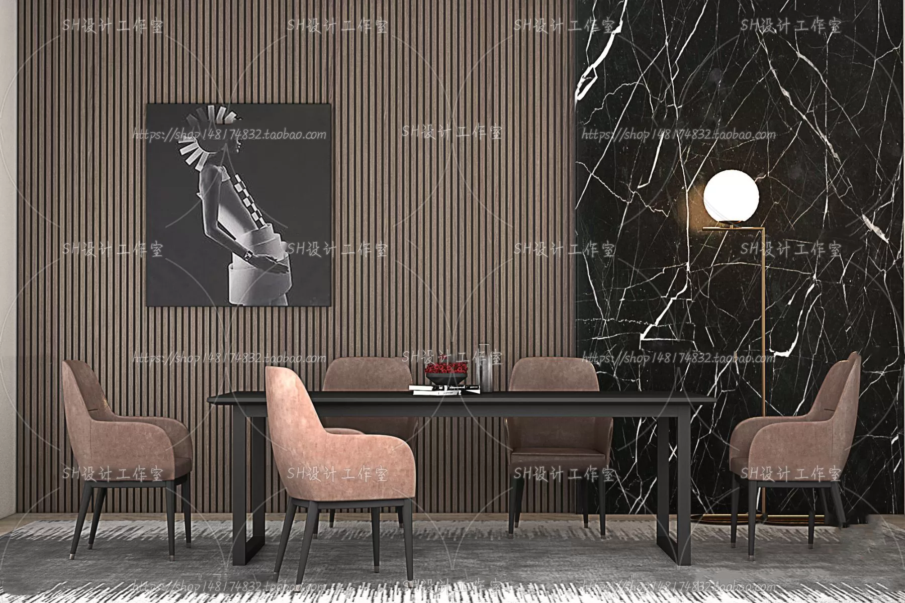 Table And Chairs – 3D Models – 0759