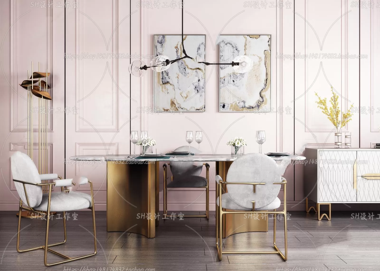 Table And Chairs – 3D Models – 0760