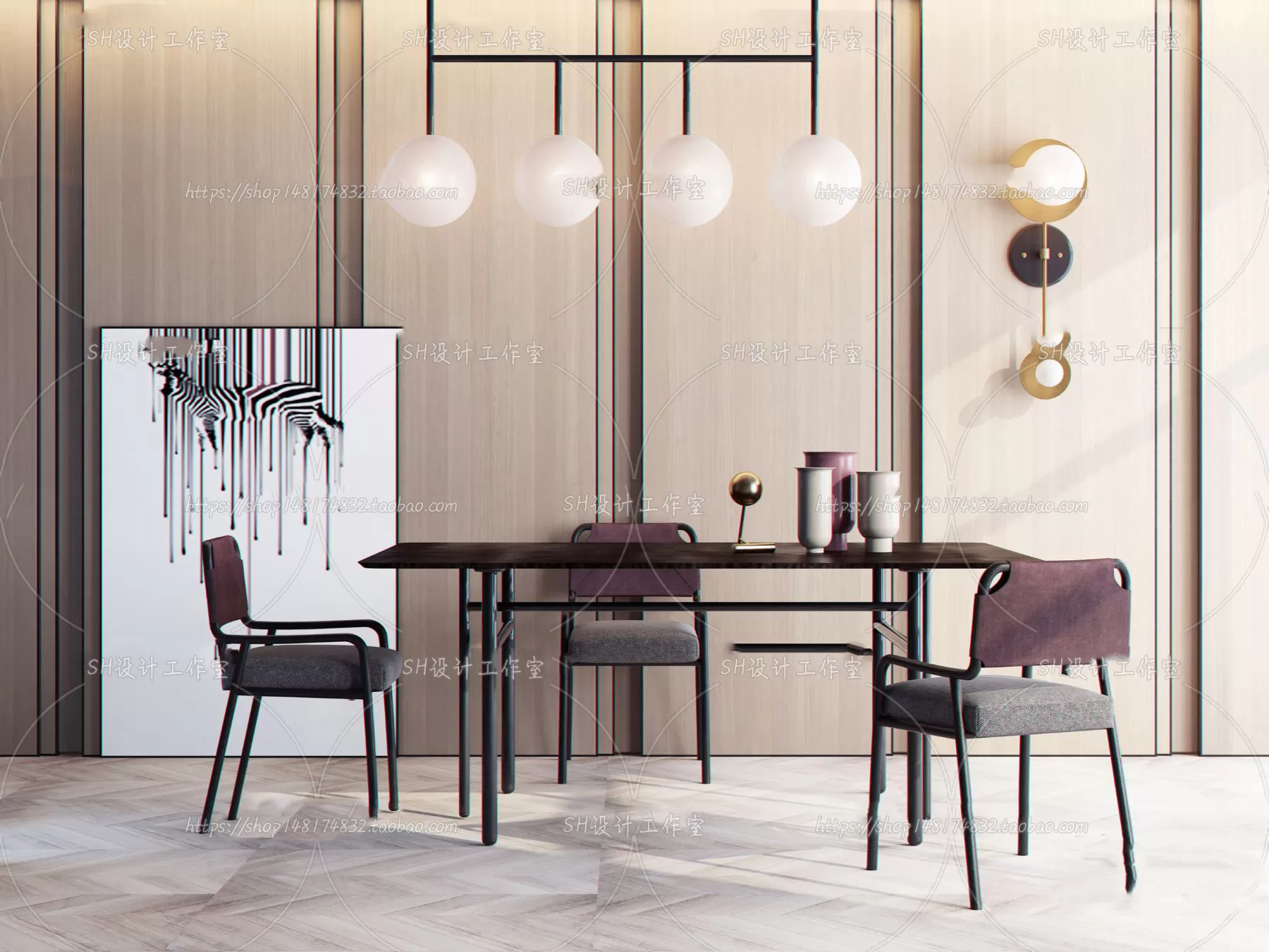 Table And Chairs – 3D Models – 0762