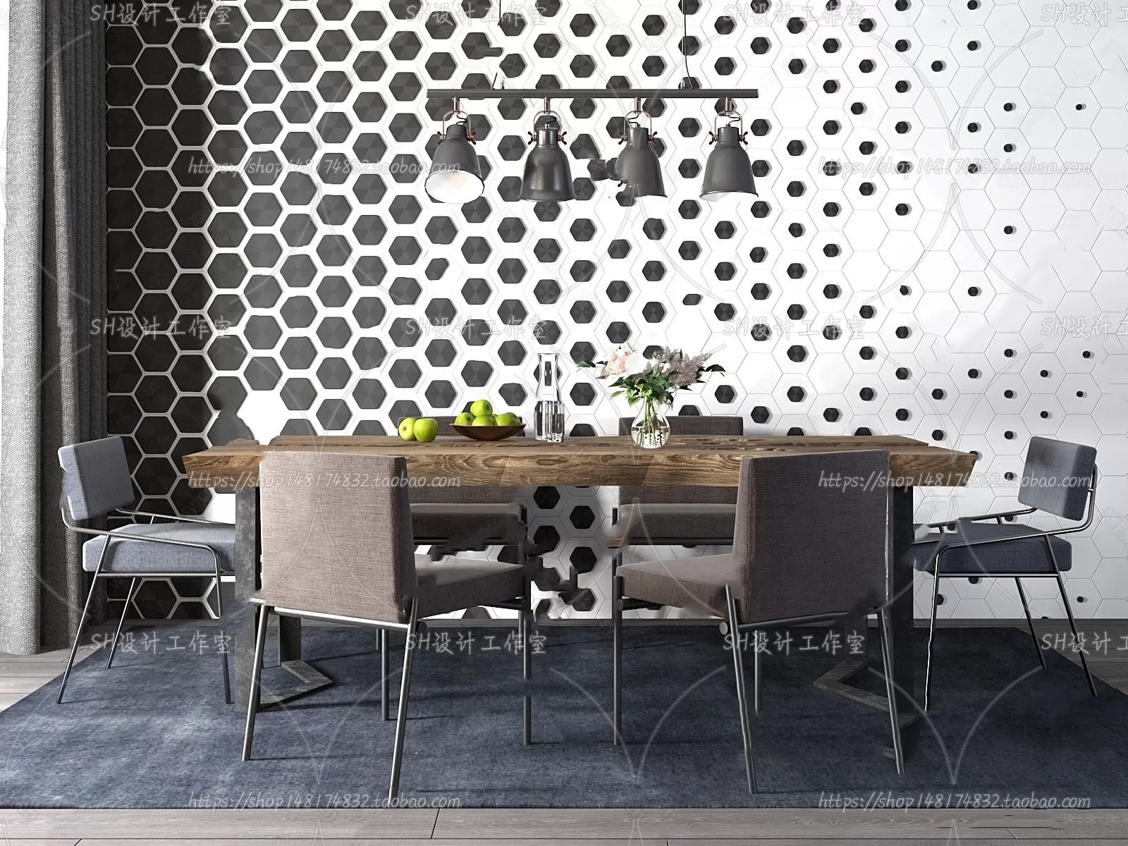 Table And Chairs – 3D Models – 0764