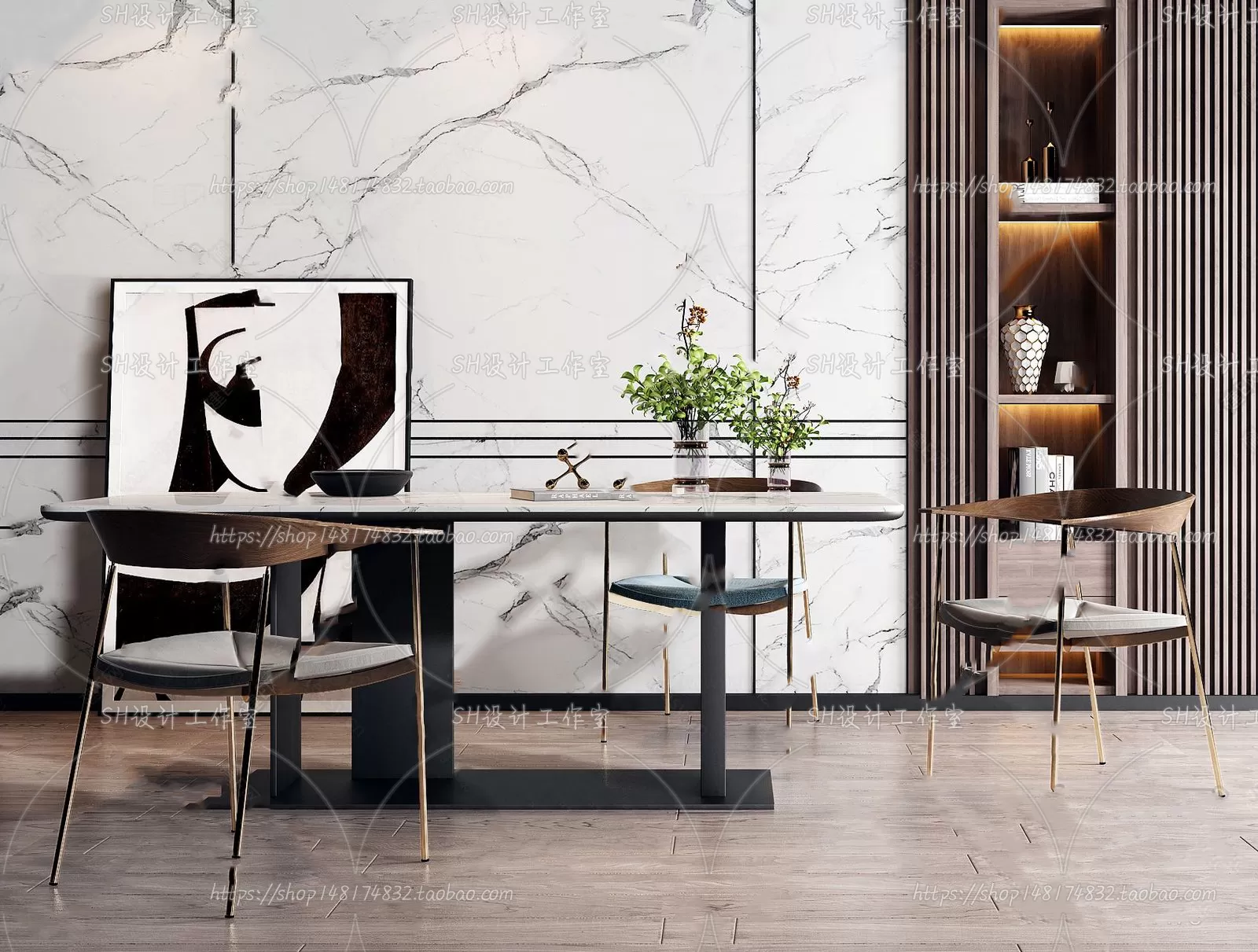 Table And Chairs – 3D Models – 0765