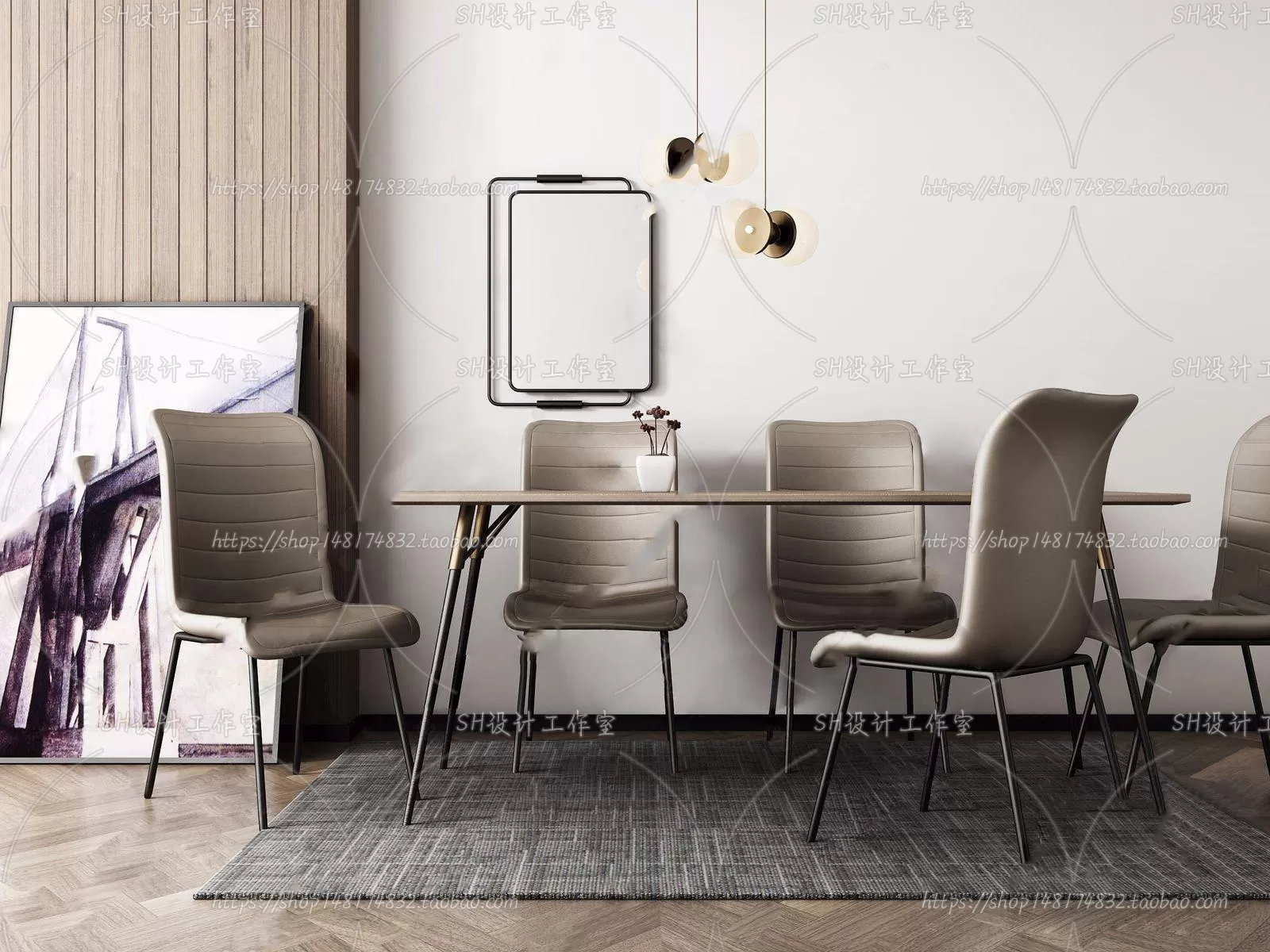 Table And Chairs – 3D Models – 0766