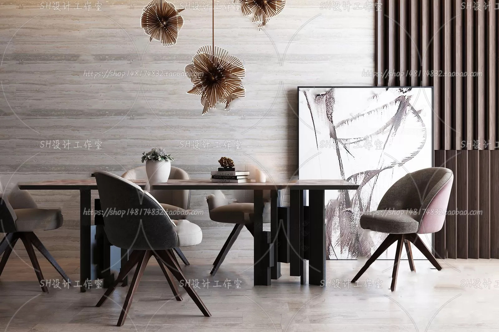 Table And Chairs – 3D Models – 0767