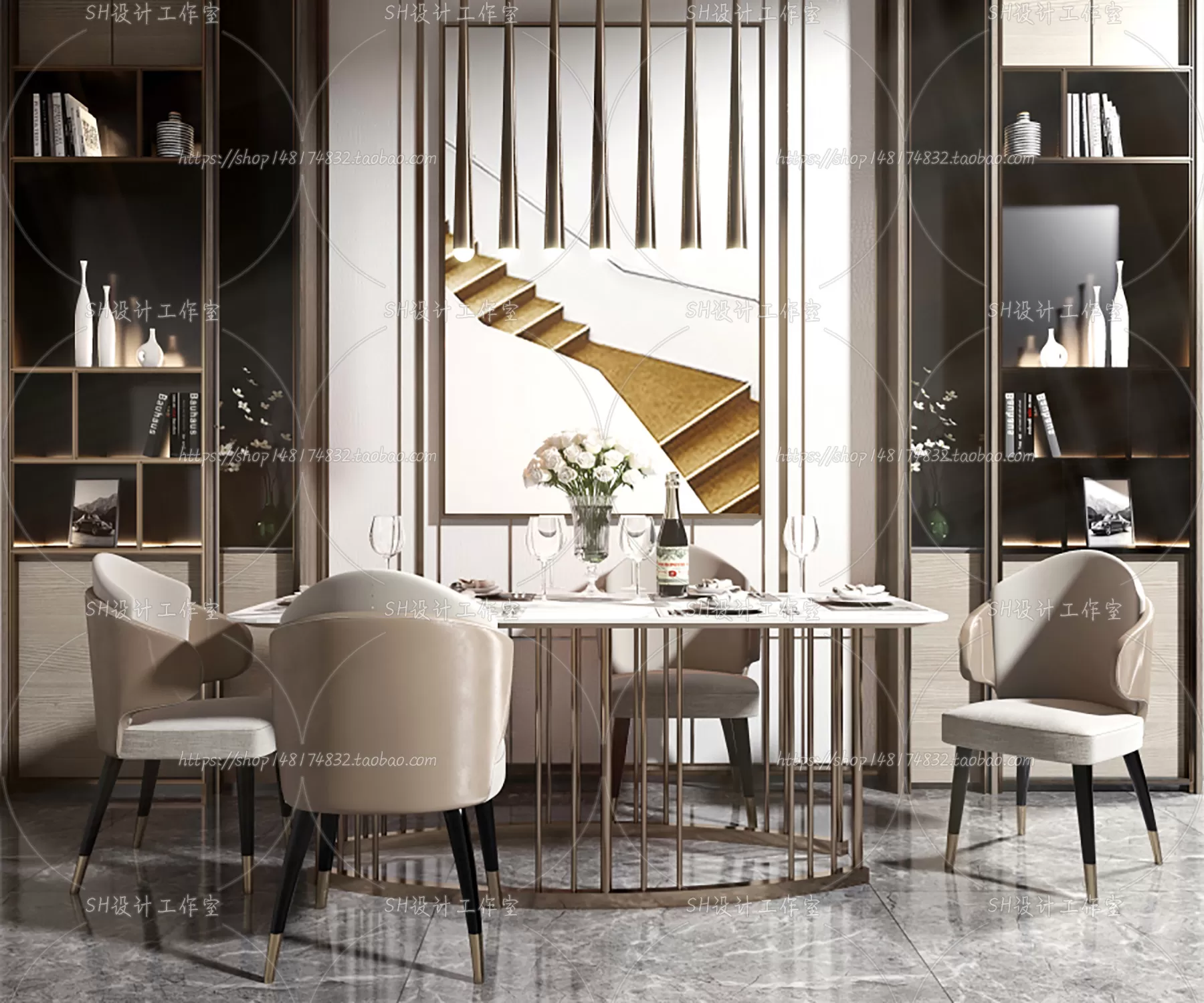 Table And Chairs – 3D Models – 0770