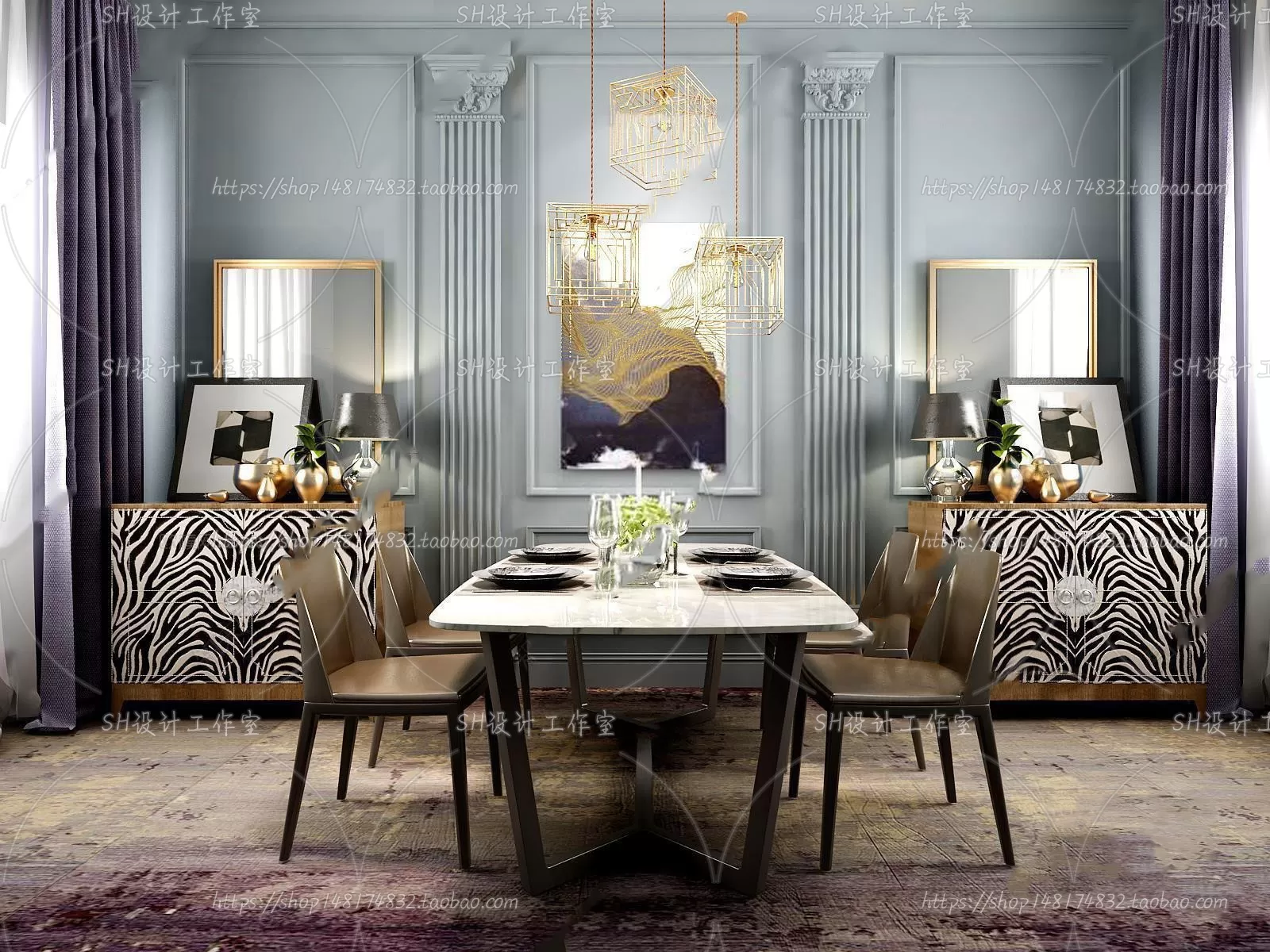 Table And Chairs – 3D Models – 0772