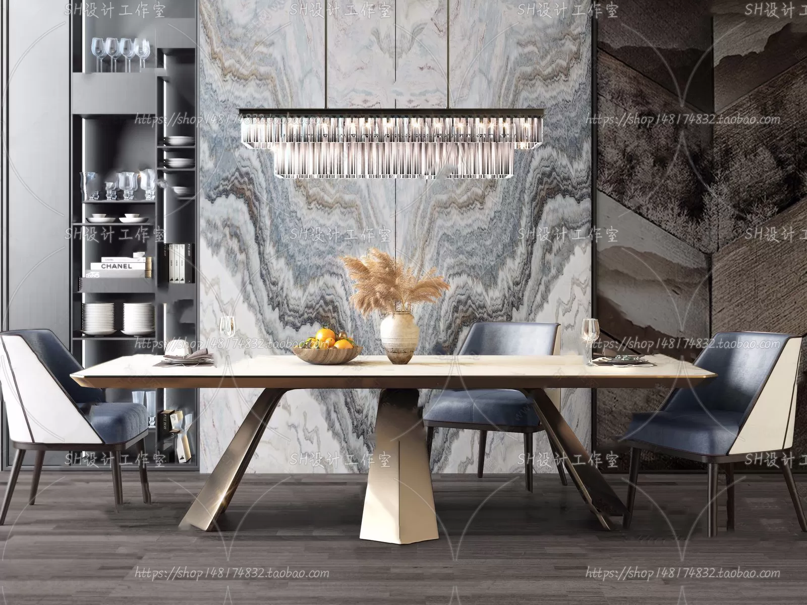 Table And Chairs – 3D Models – 0773