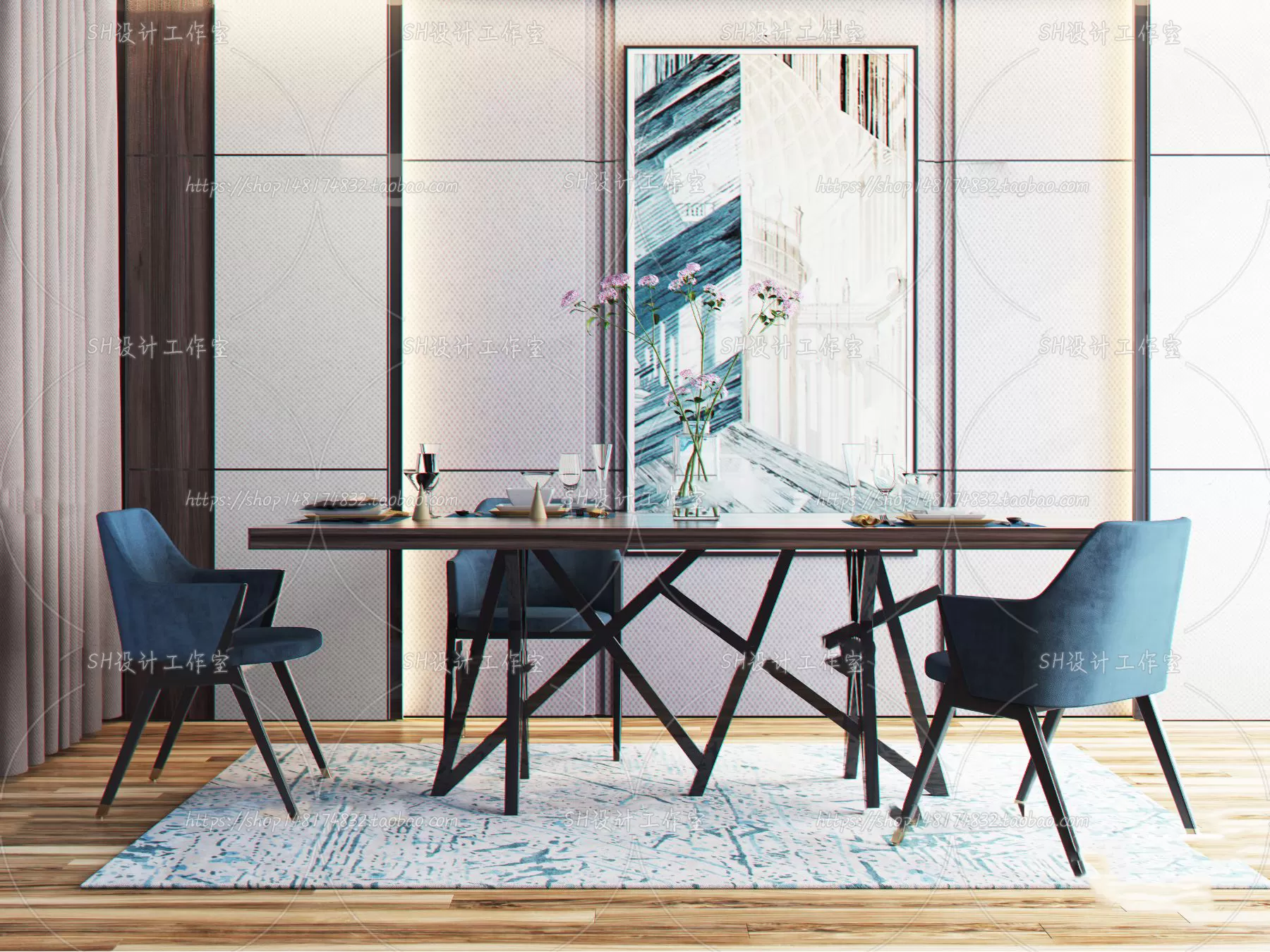 Table And Chairs – 3D Models – 0774