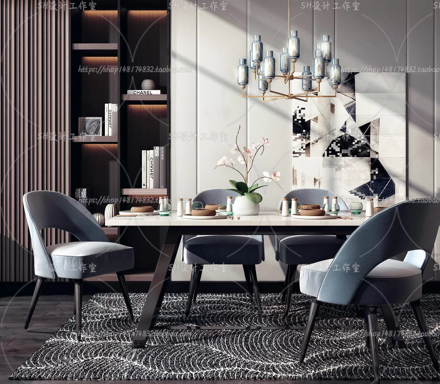 Table And Chairs – 3D Models – 0776