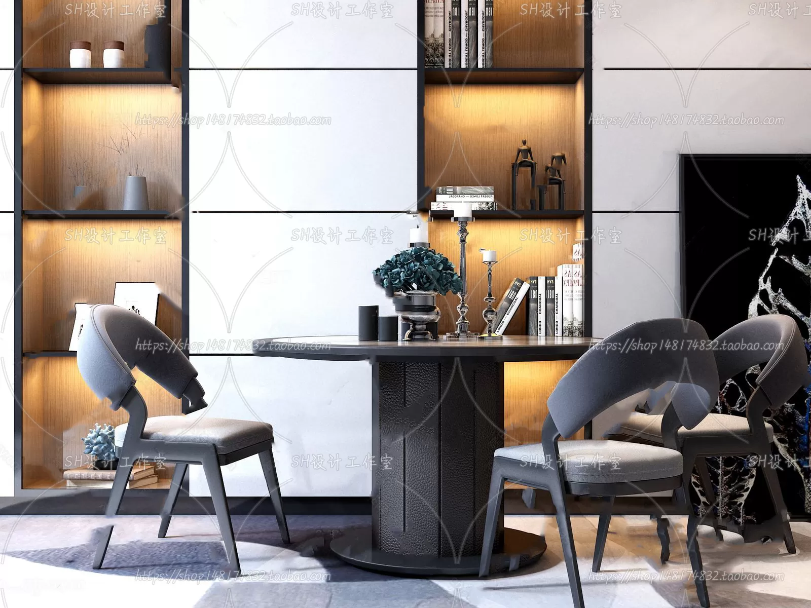 Table And Chairs – 3D Models – 0782