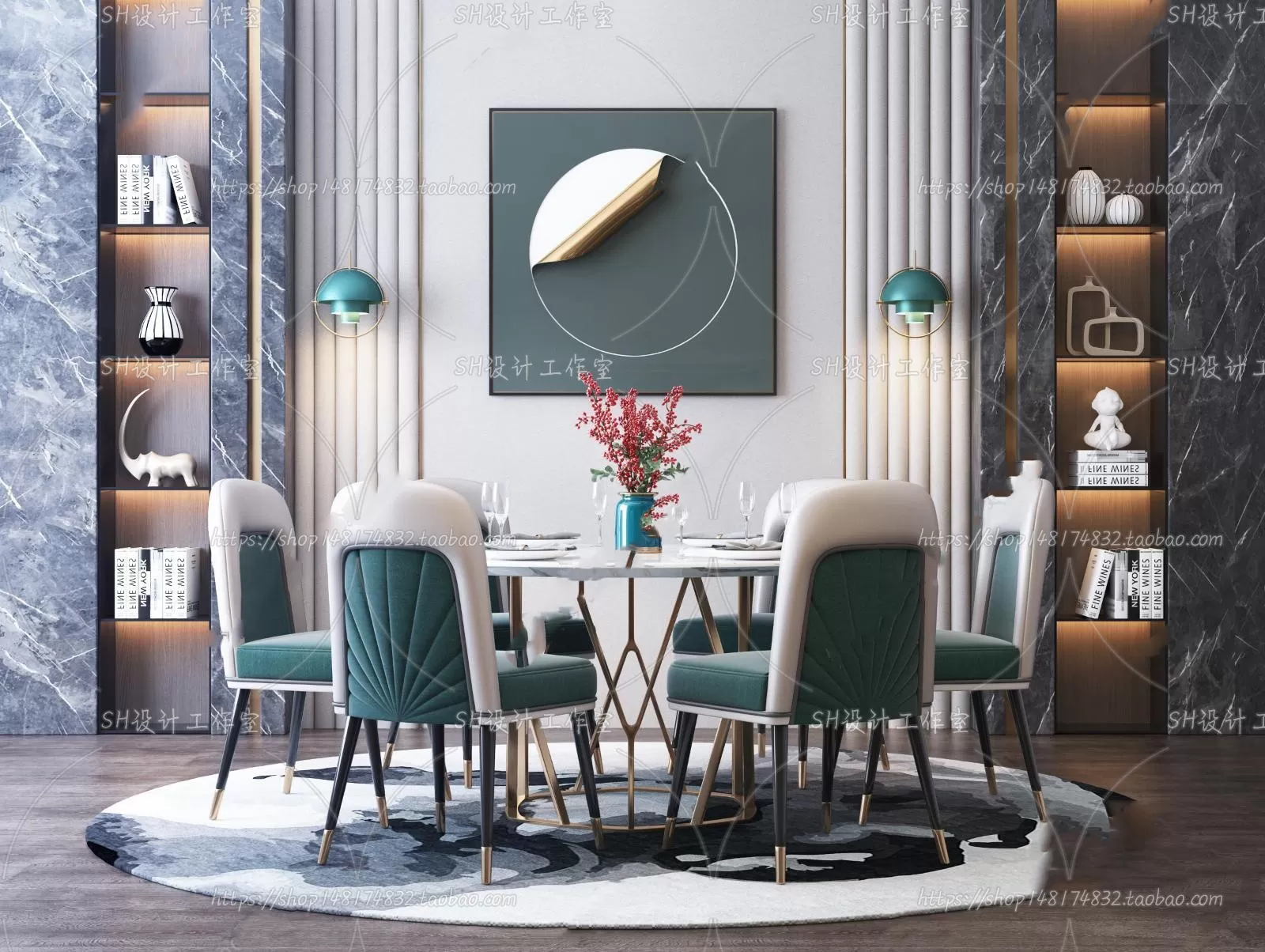 Table And Chairs – 3D Models – 0784