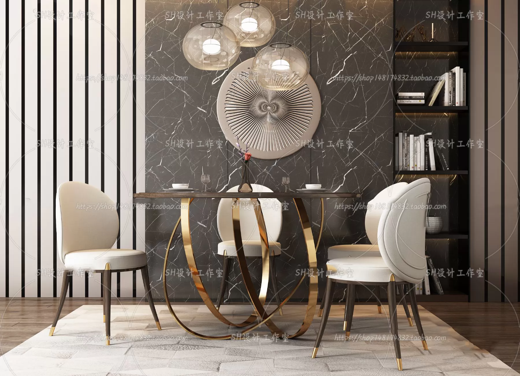 Table And Chairs – 3D Models – 0785