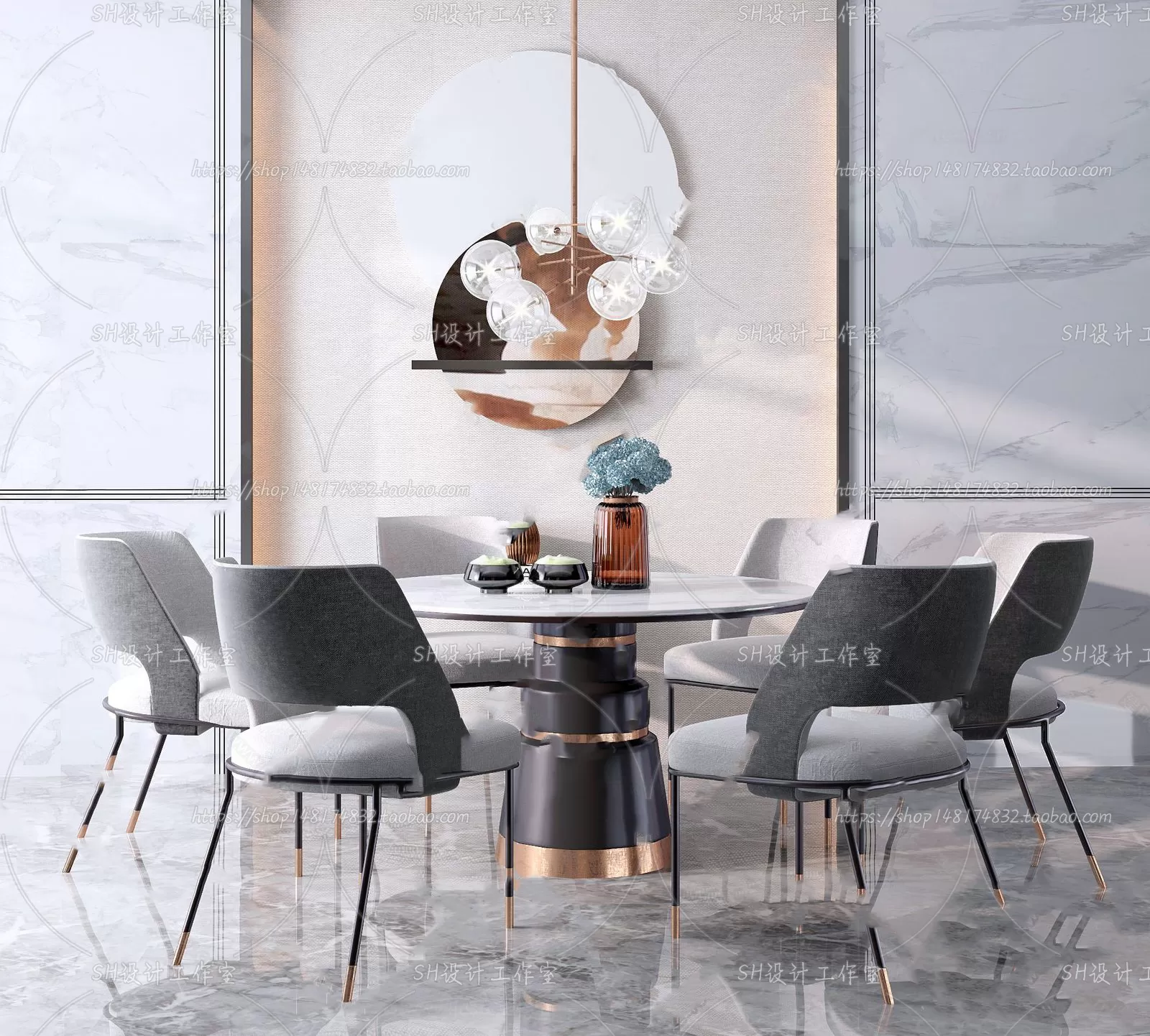 Table And Chairs – 3D Models – 0786