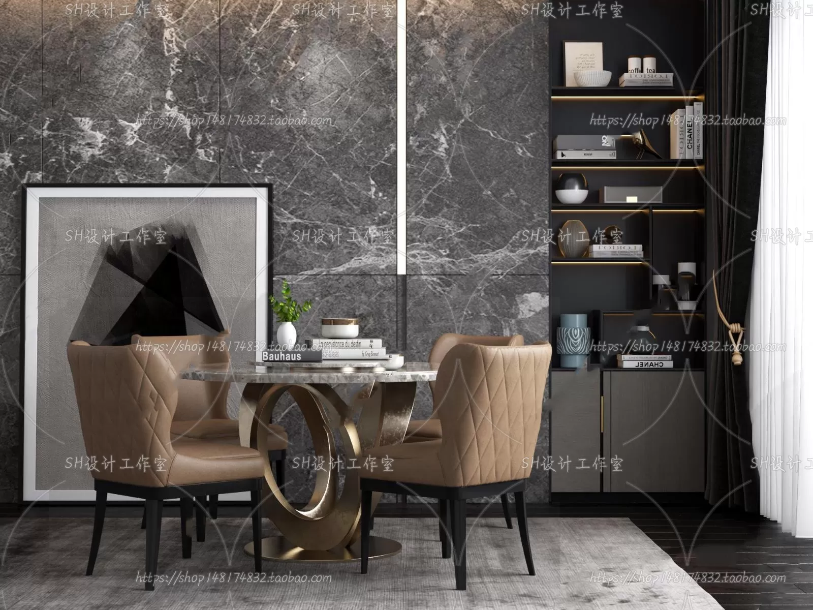 Table And Chairs – 3D Models – 0790