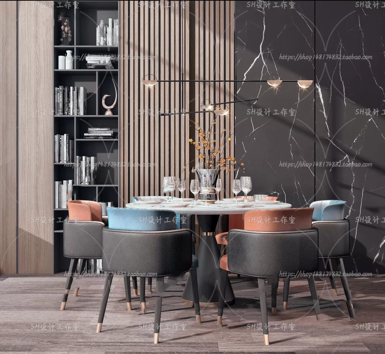 Table And Chairs – 3D Models – 0791