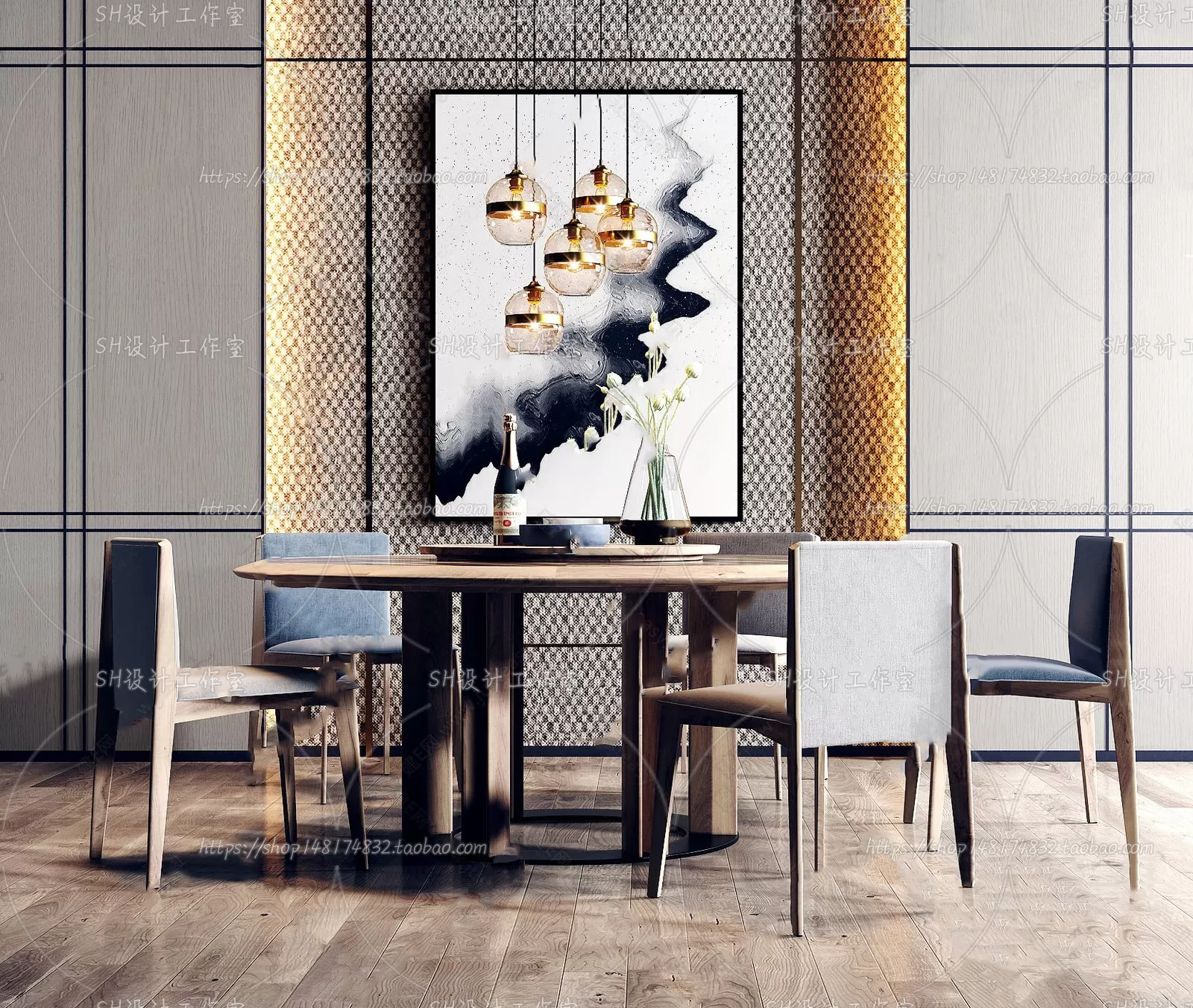 Table And Chairs – 3D Models – 0794