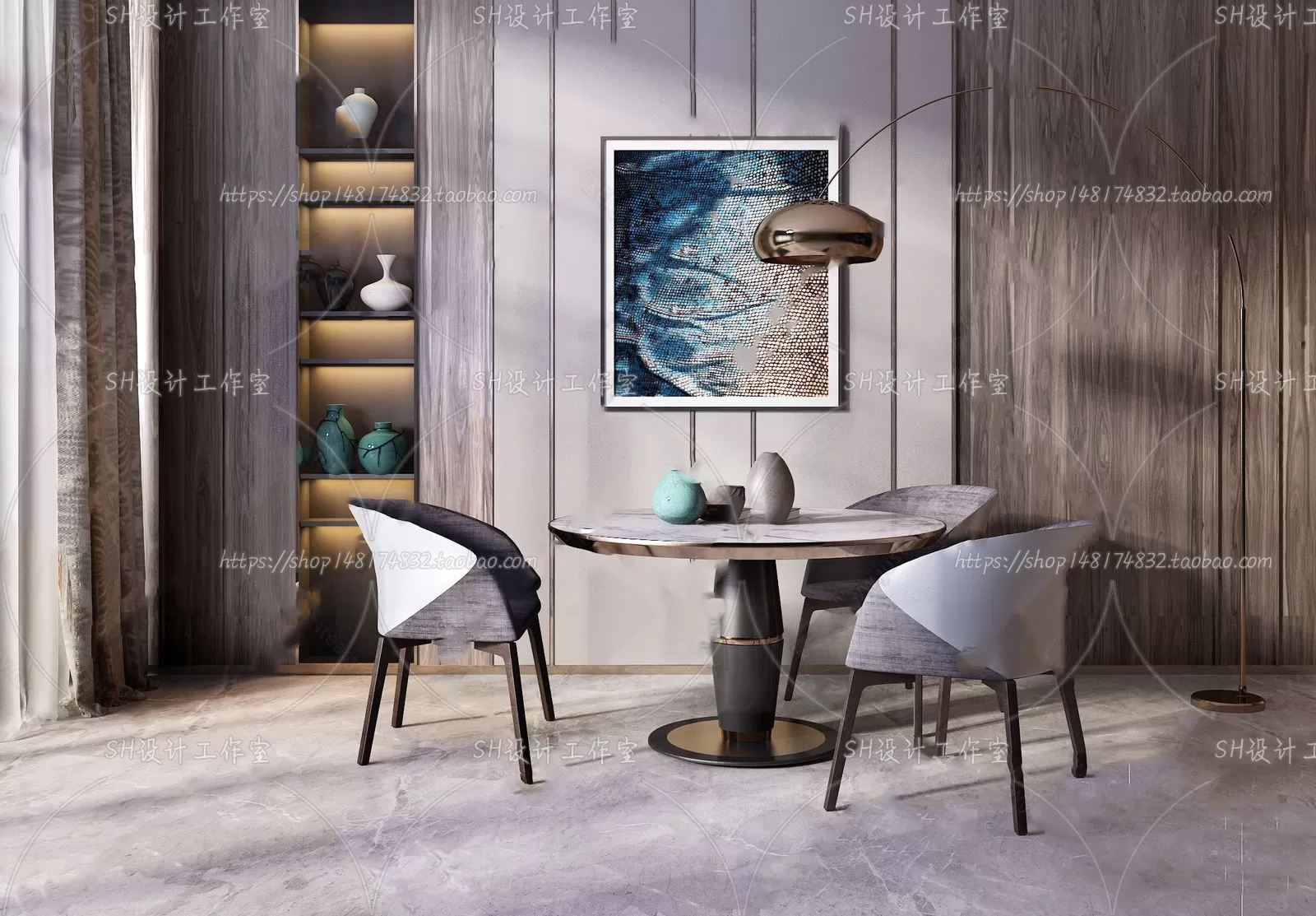 Table And Chairs – 3D Models – 0795