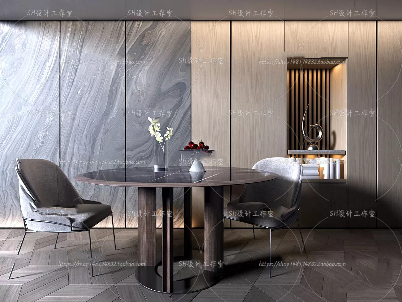 Table And Chairs – 3D Models – 0796