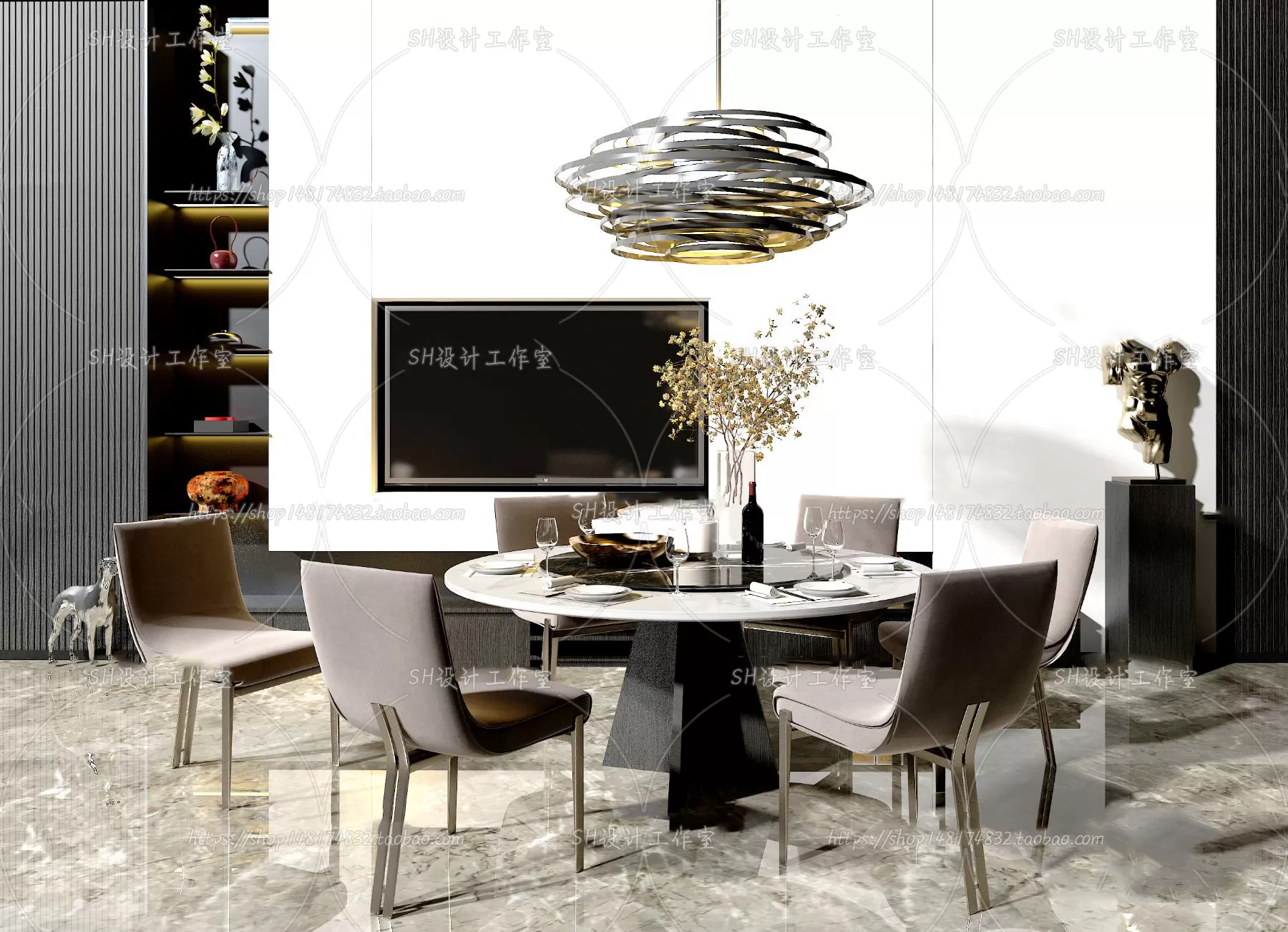 Table And Chairs – 3D Models – 0797