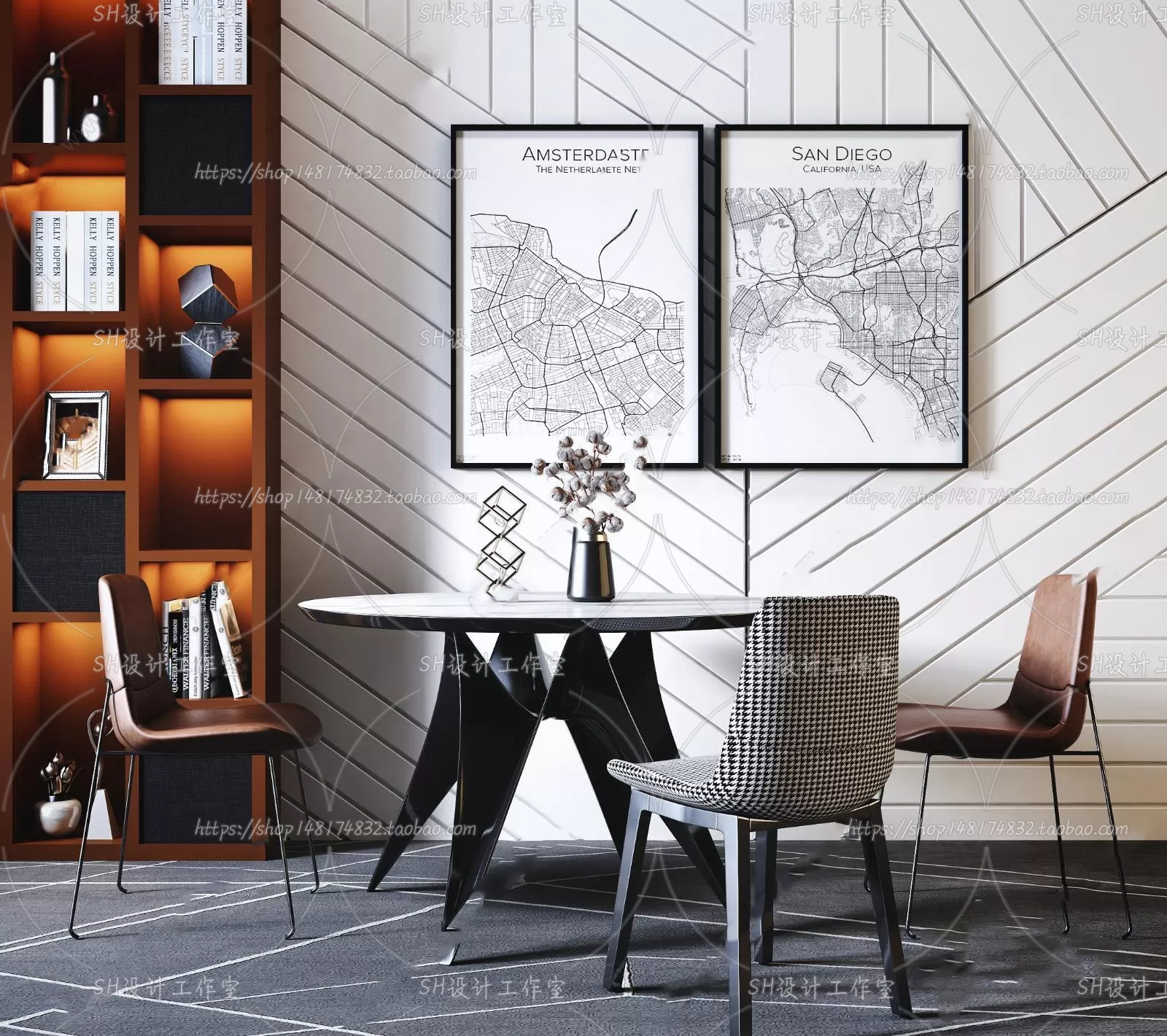 Table And Chairs – 3D Models – 0798