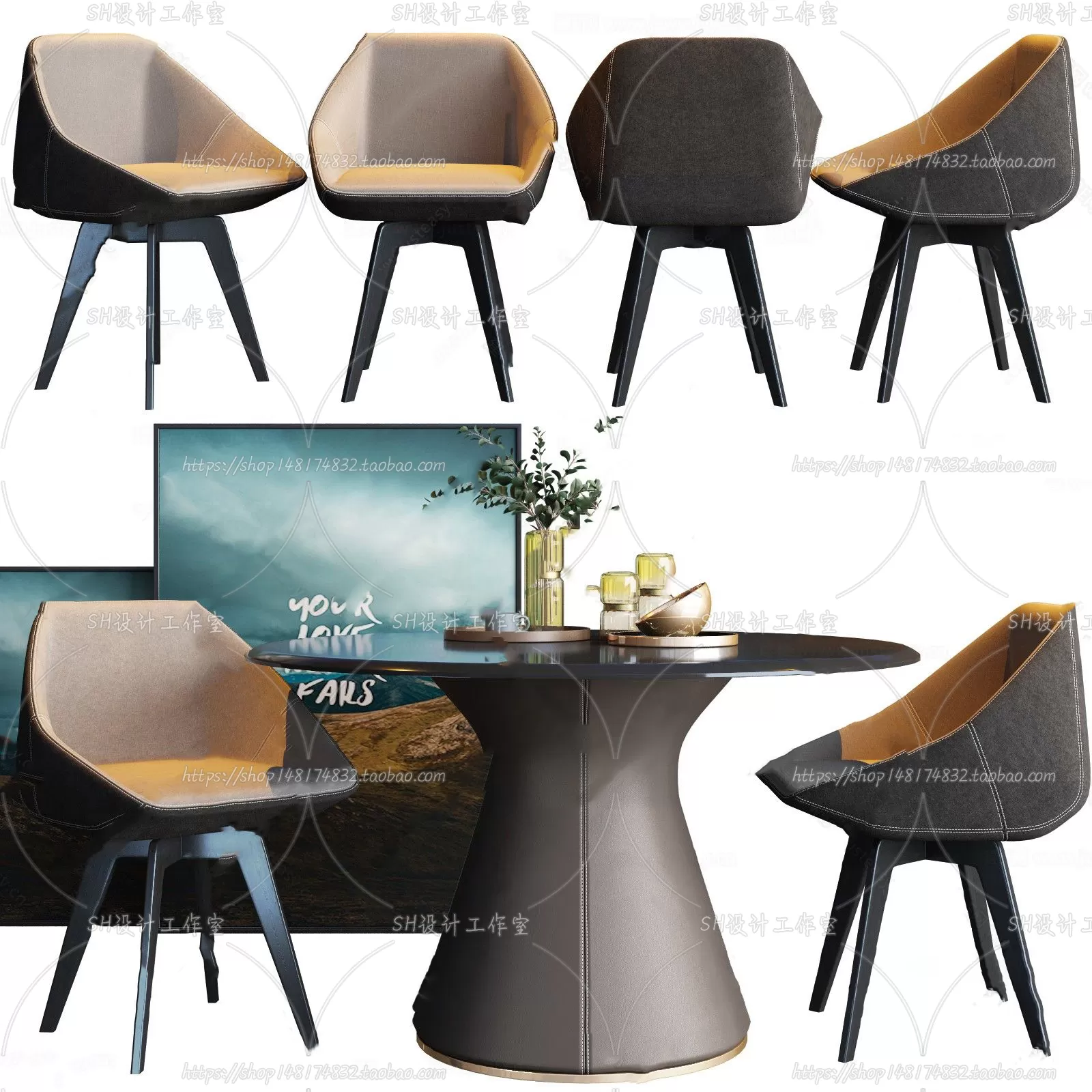 Table And Chairs – 3D Models – 0799