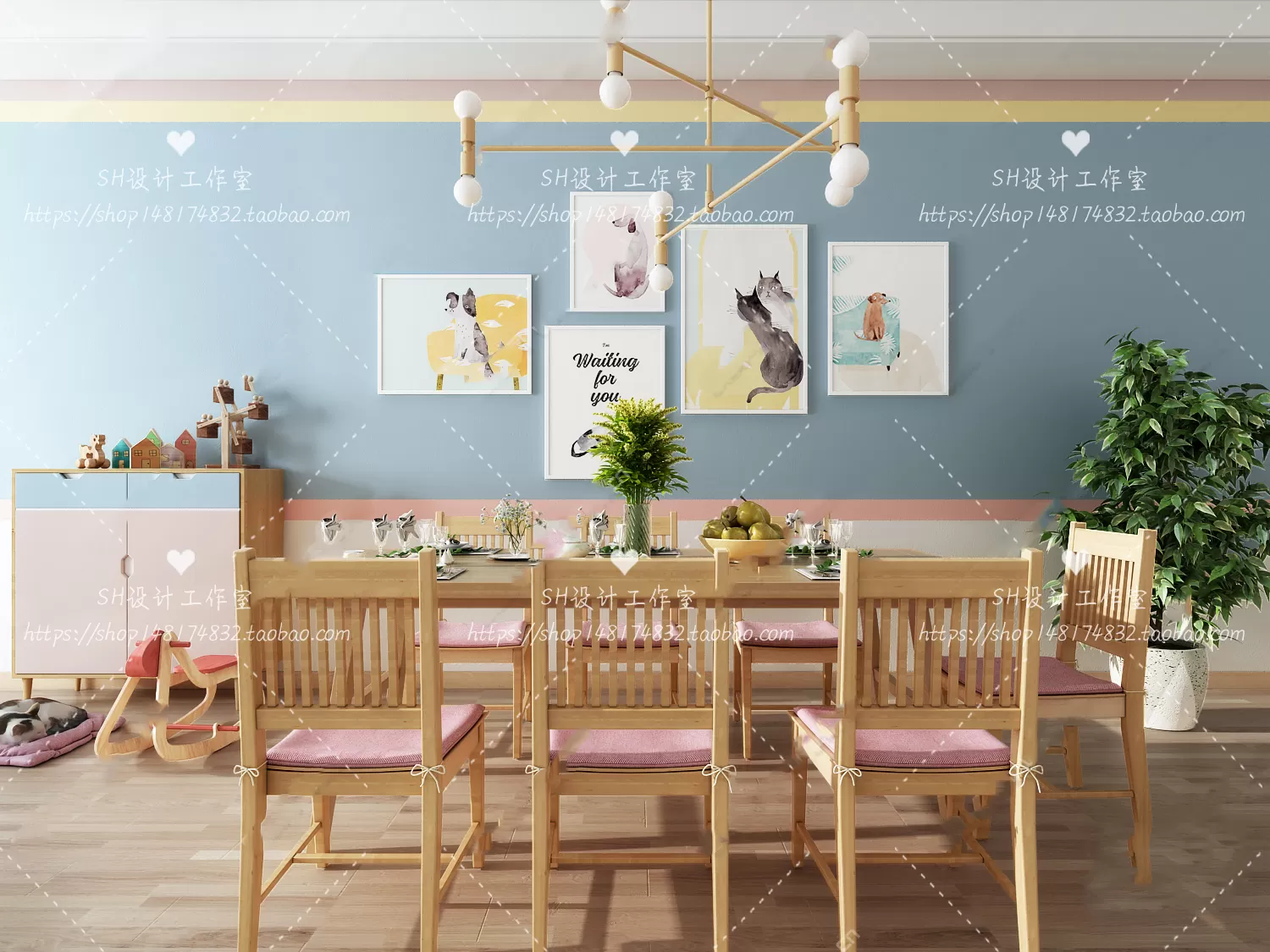 Table And Chairs – 3D Models – 0804