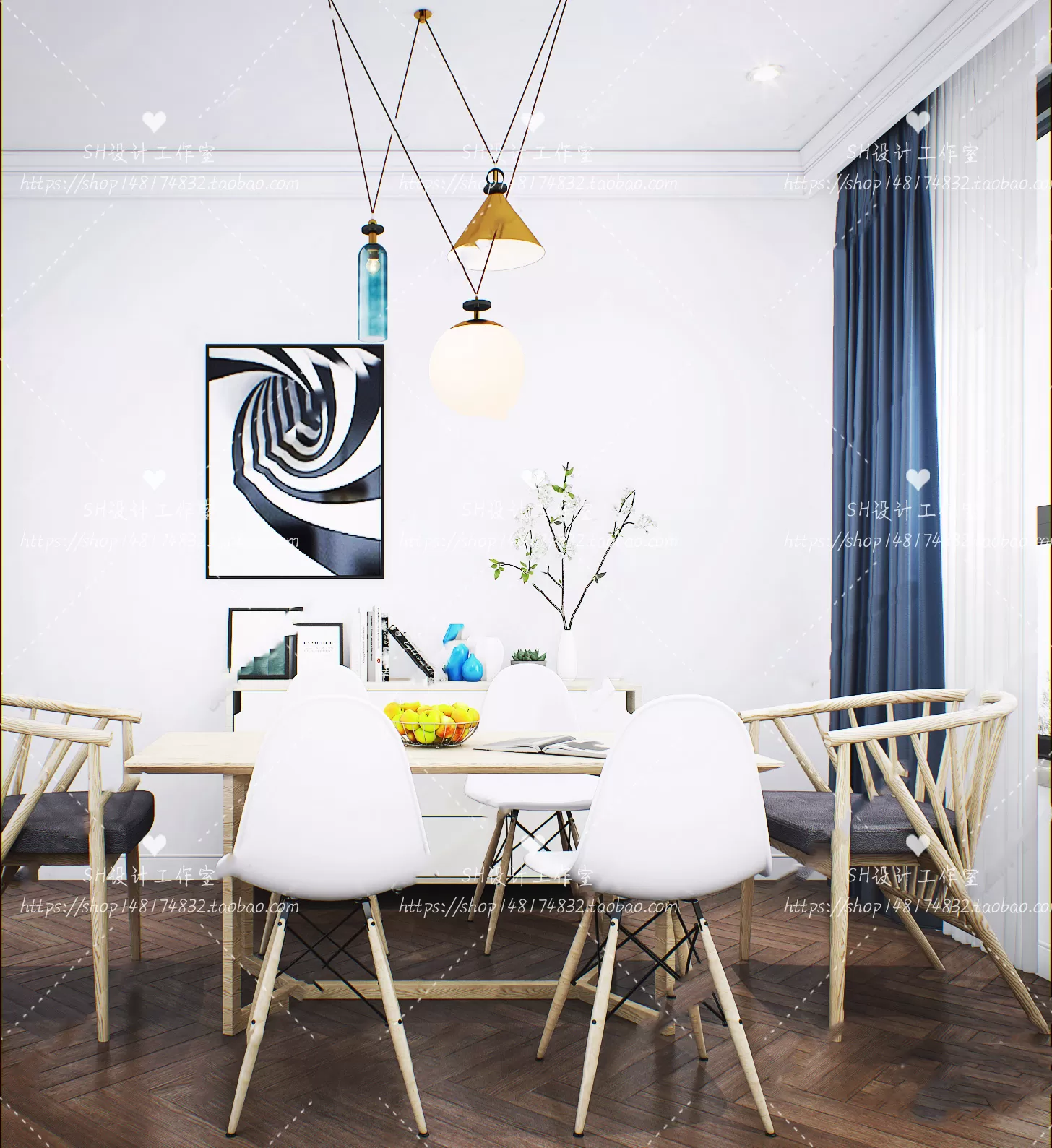 Table And Chairs – 3D Models – 0805