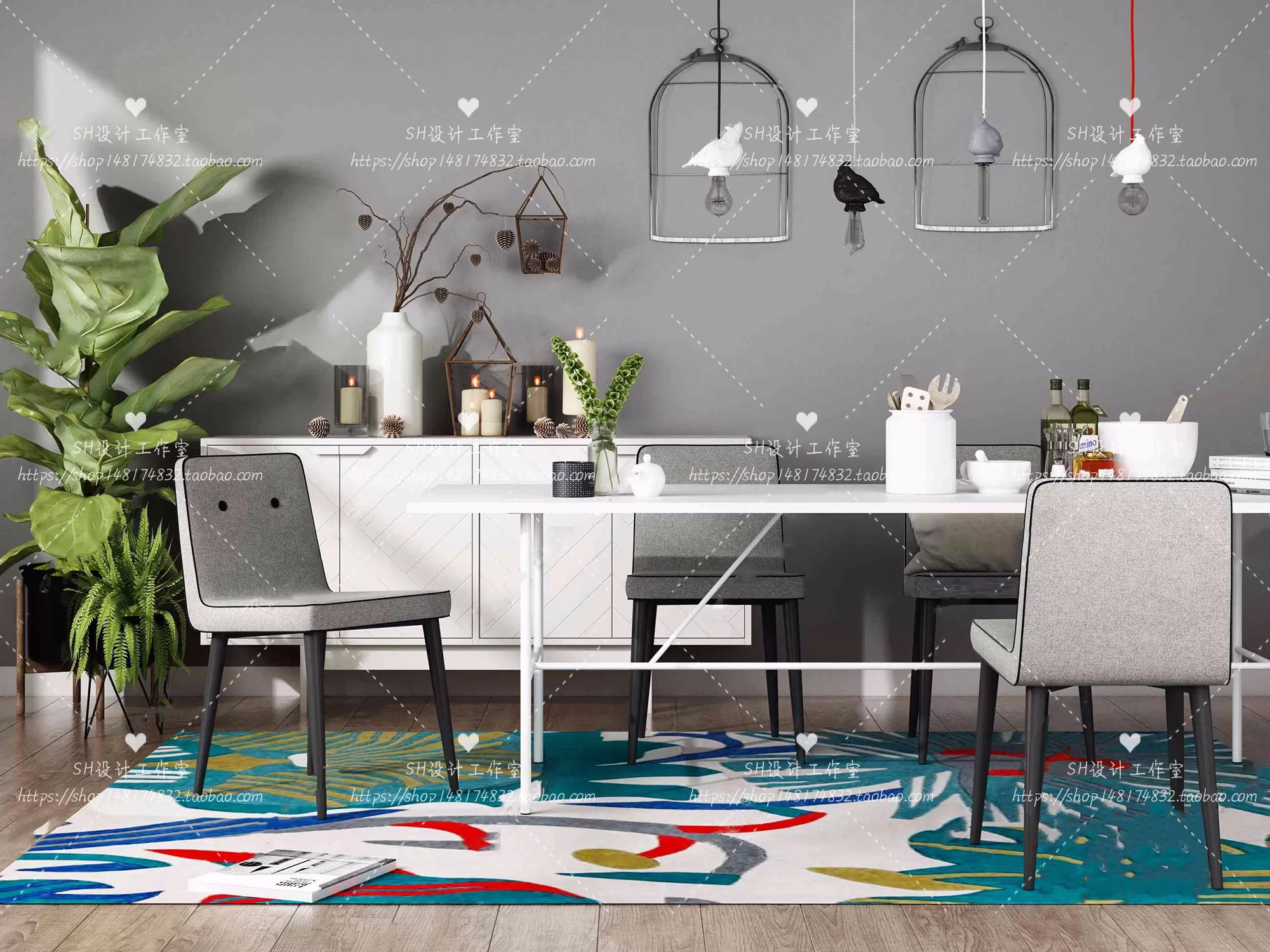 Table And Chairs – 3D Models – 0806