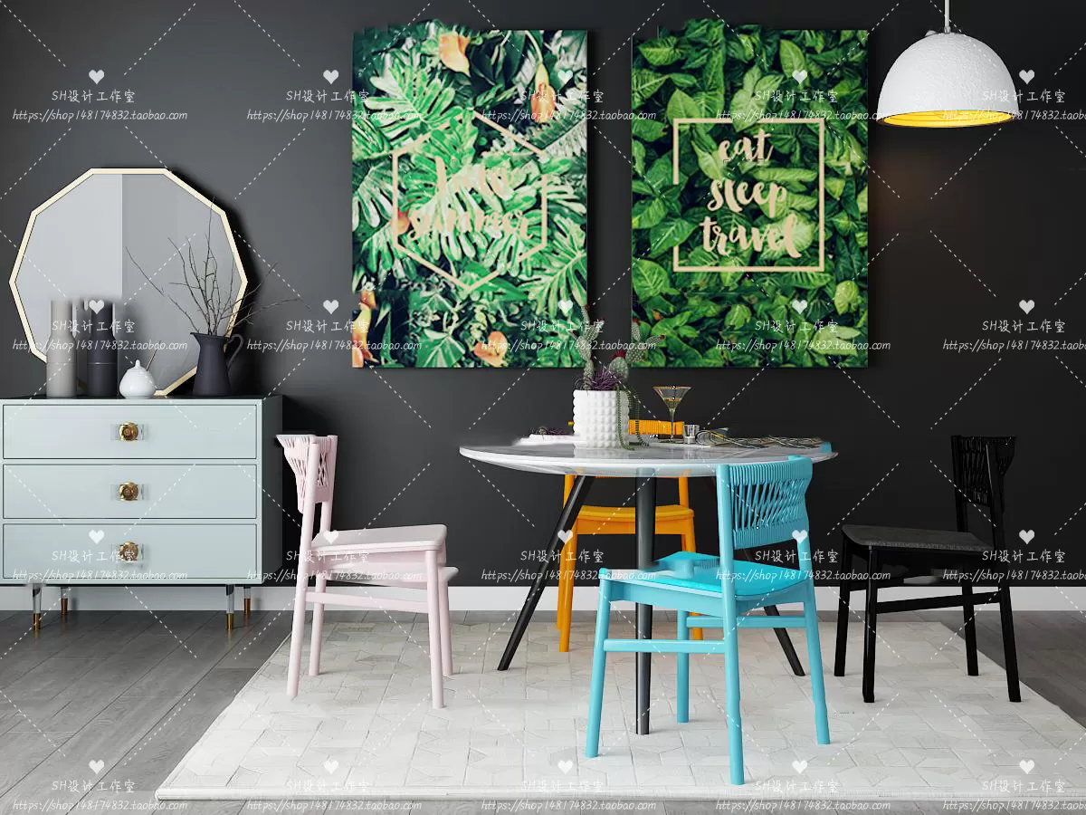 Table And Chairs – 3D Models – 0807