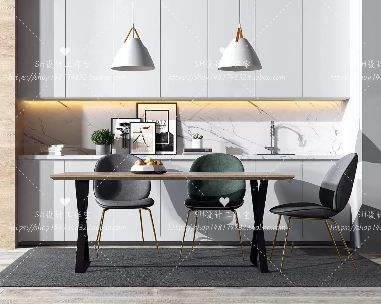 Table And Chairs – 3D Models – 0809