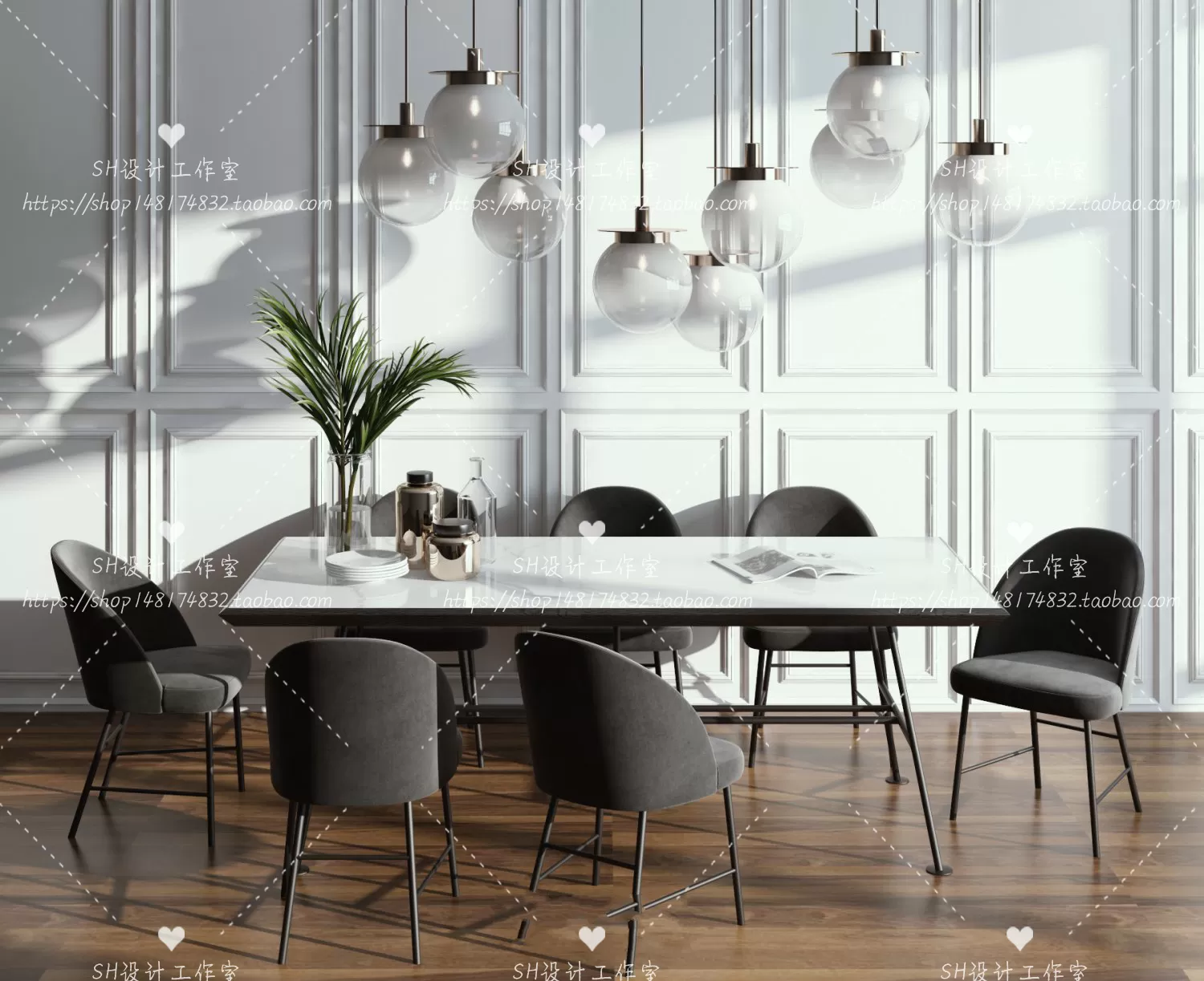 Table And Chairs – 3D Models – 0814