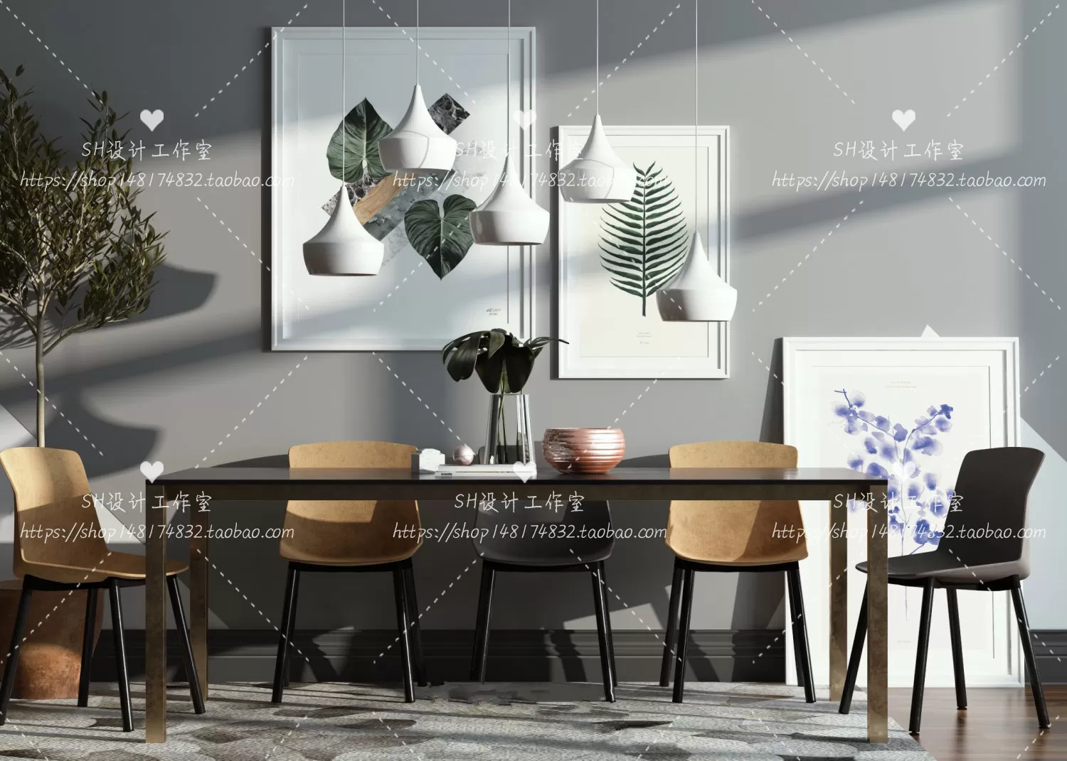 Table And Chairs – 3D Models – 0815