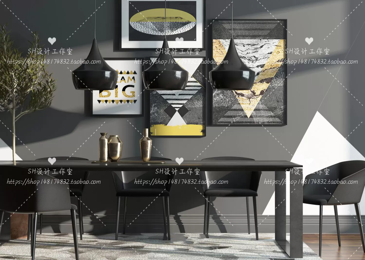 Table And Chairs – 3D Models – 0817