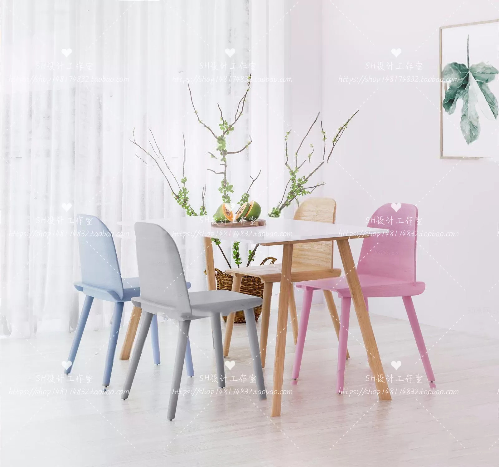 Table And Chairs – 3D Models – 0818