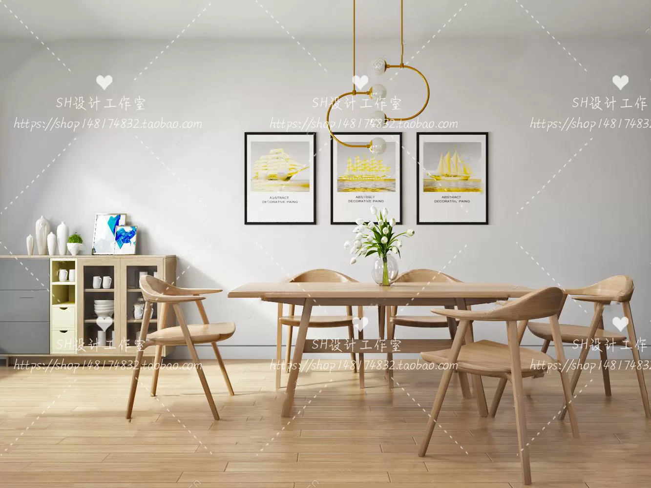 Table And Chairs – 3D Models – 0820