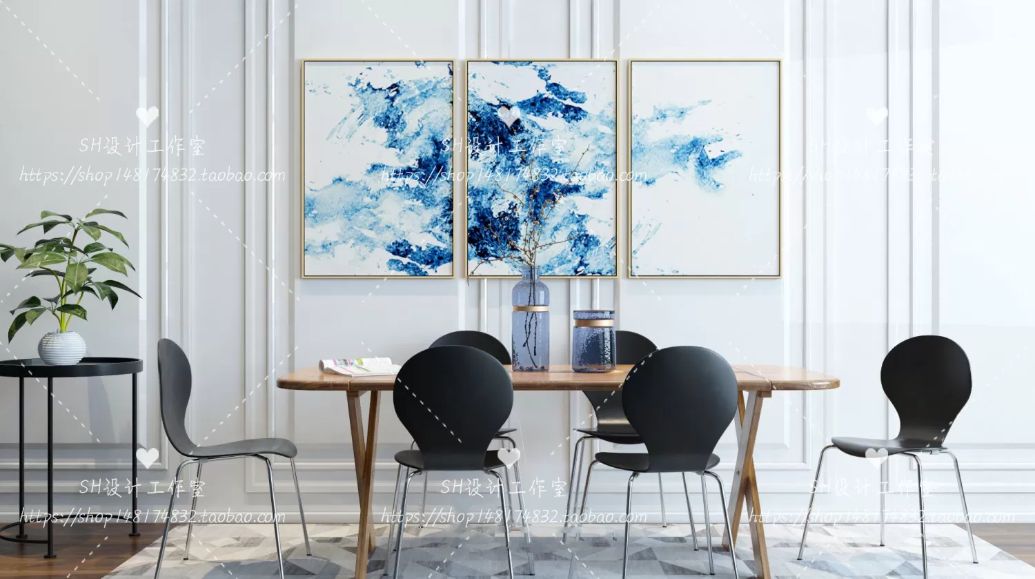 Table And Chairs – 3D Models – 0822