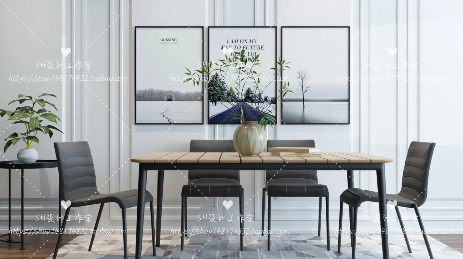 Table And Chairs – 3D Models – 0823