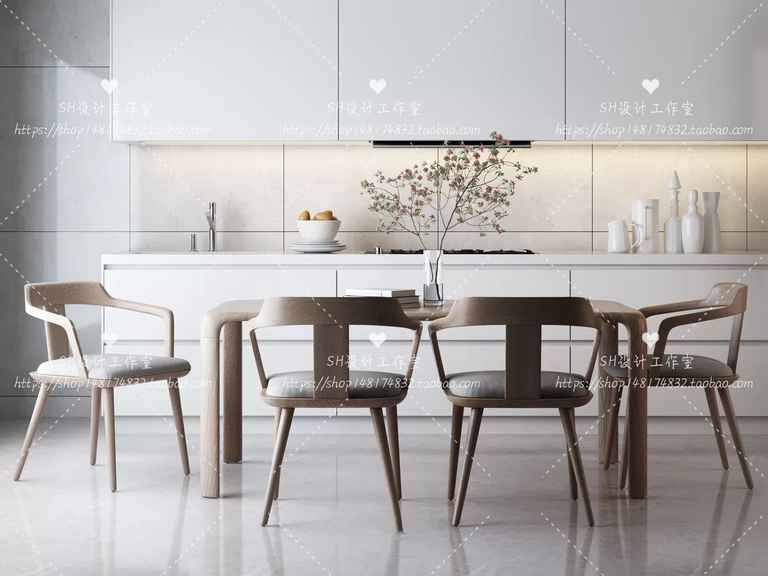 Table And Chairs – 3D Models – 0824