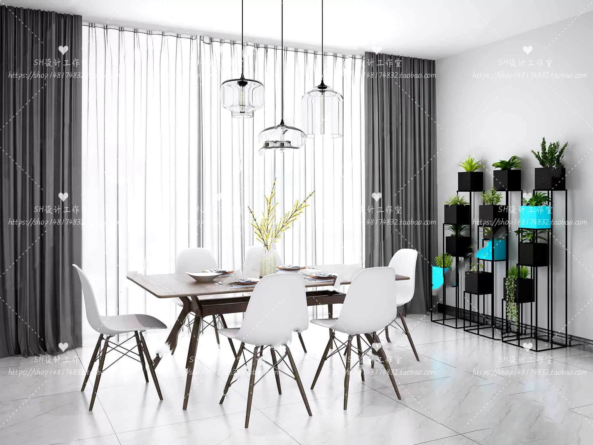 Table And Chairs – 3D Models – 0825